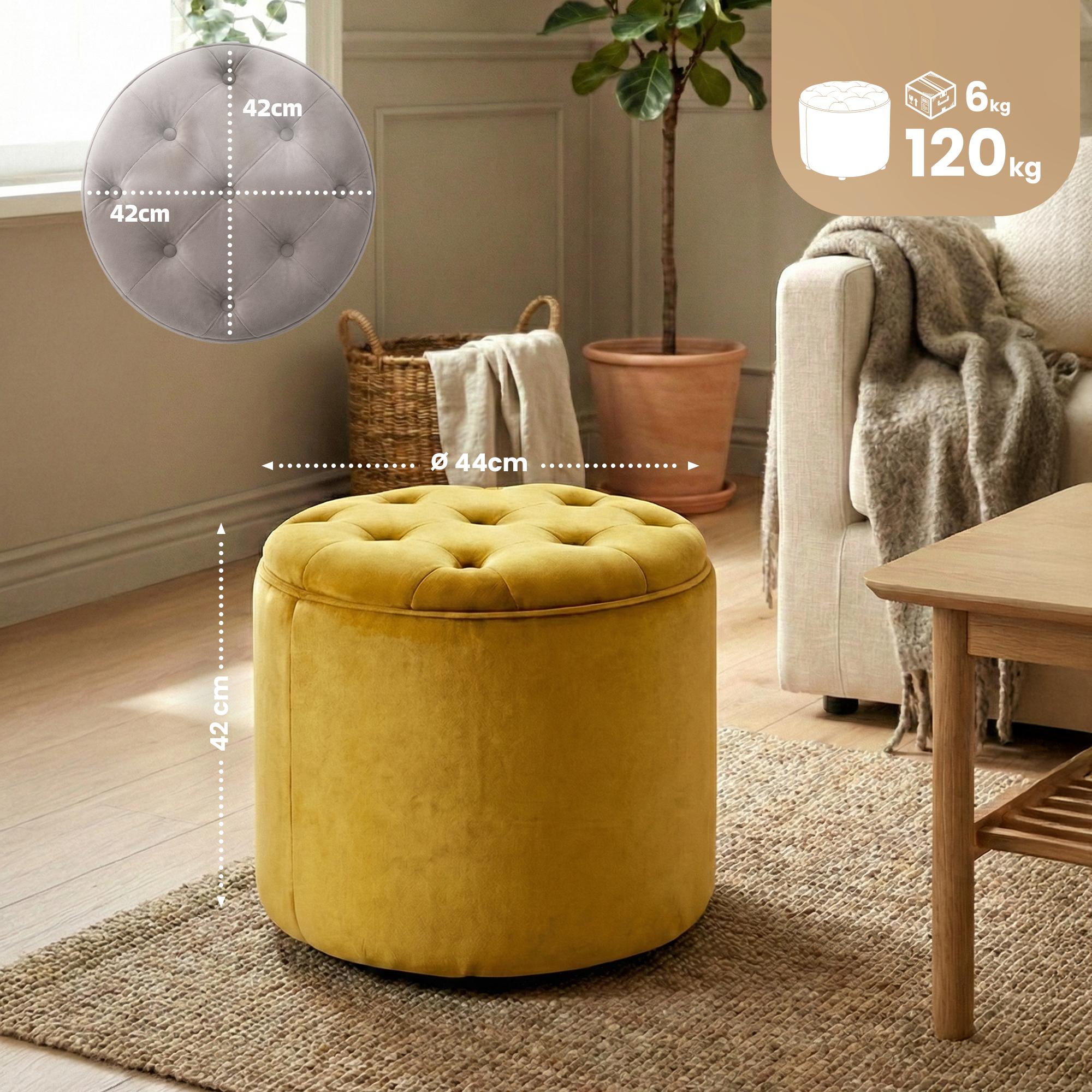 Pouf Pantin in velluto
