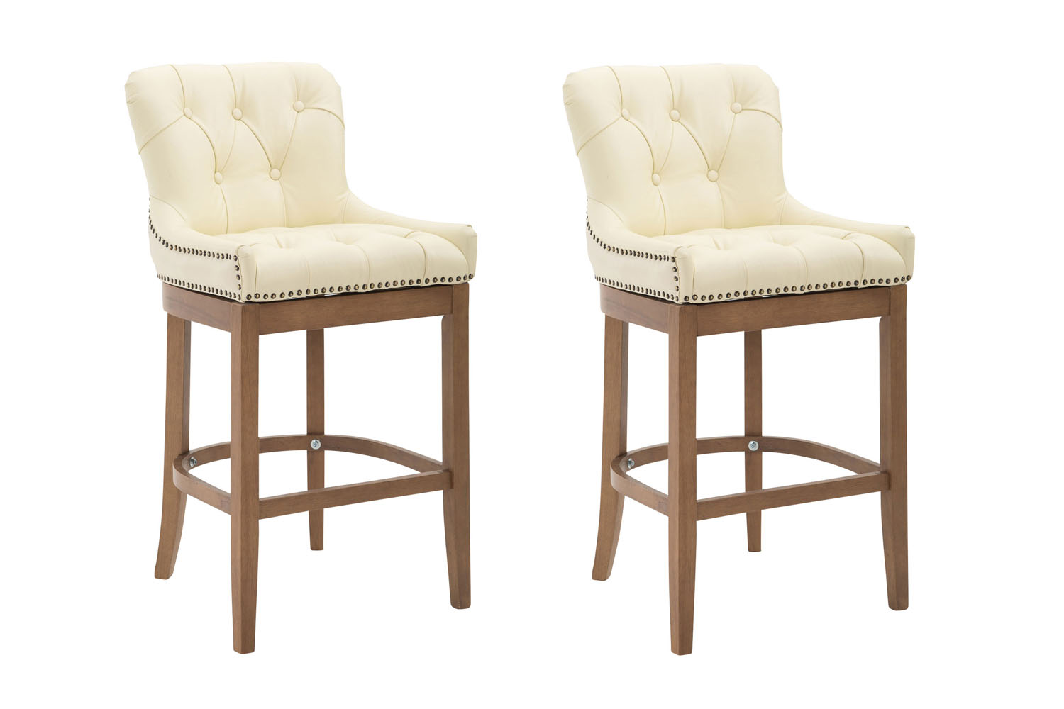 Set 2 sgabelli Lakewood in vera pelle