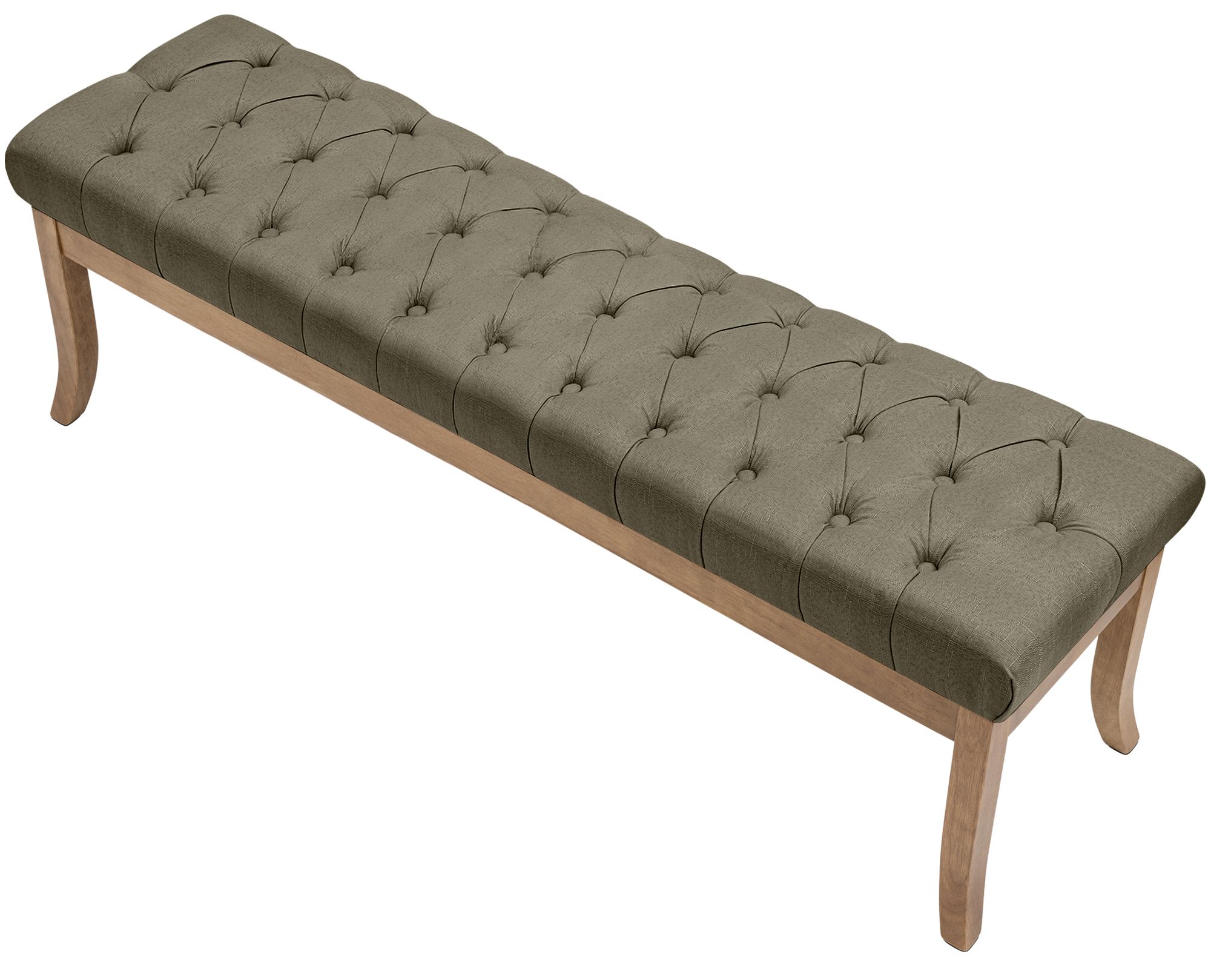 Panca design RAMSES in legno chiaro antico tessuto