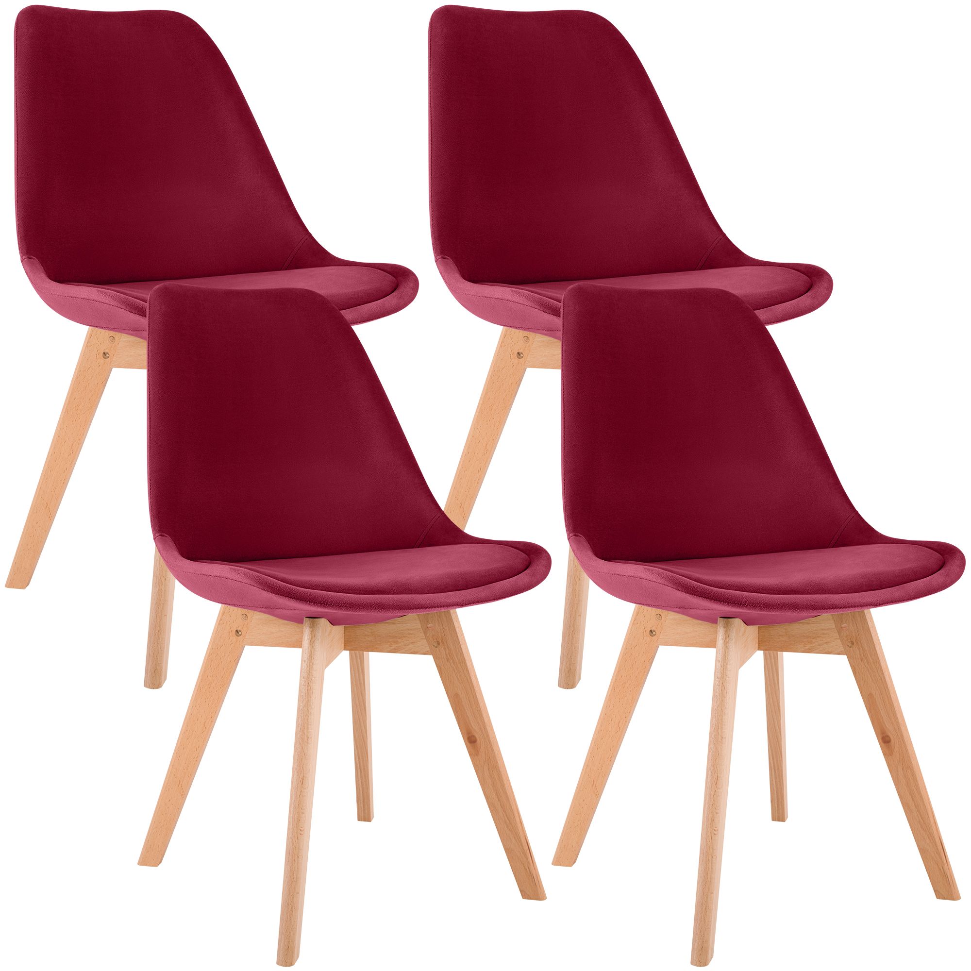 Set 4 sedie da pranzo Linares eleganti e confortevoli per ogni ambiente
