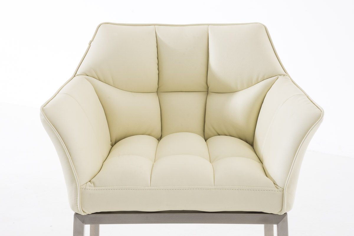 Sgabello da Bar Damaso in Similpelle con Base a Quattro Gambe