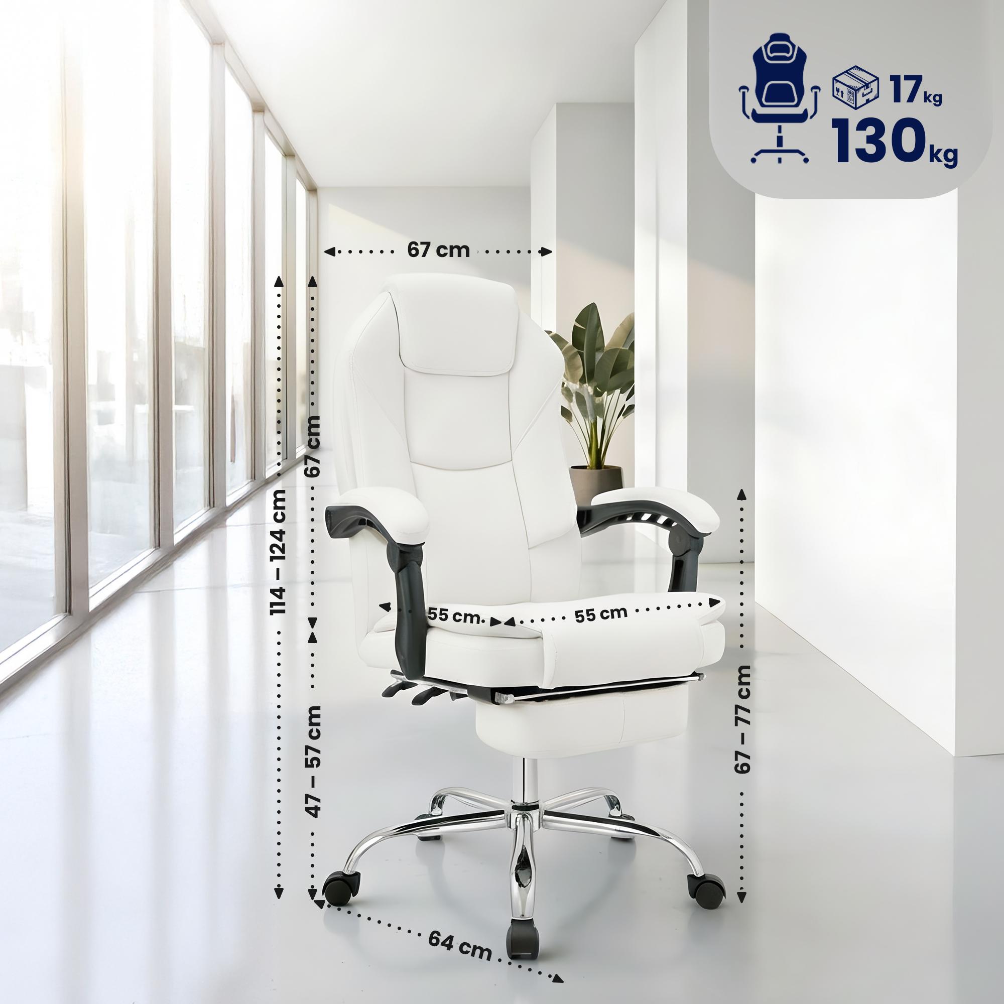 Sedia da ufficio Castle in ecopelle