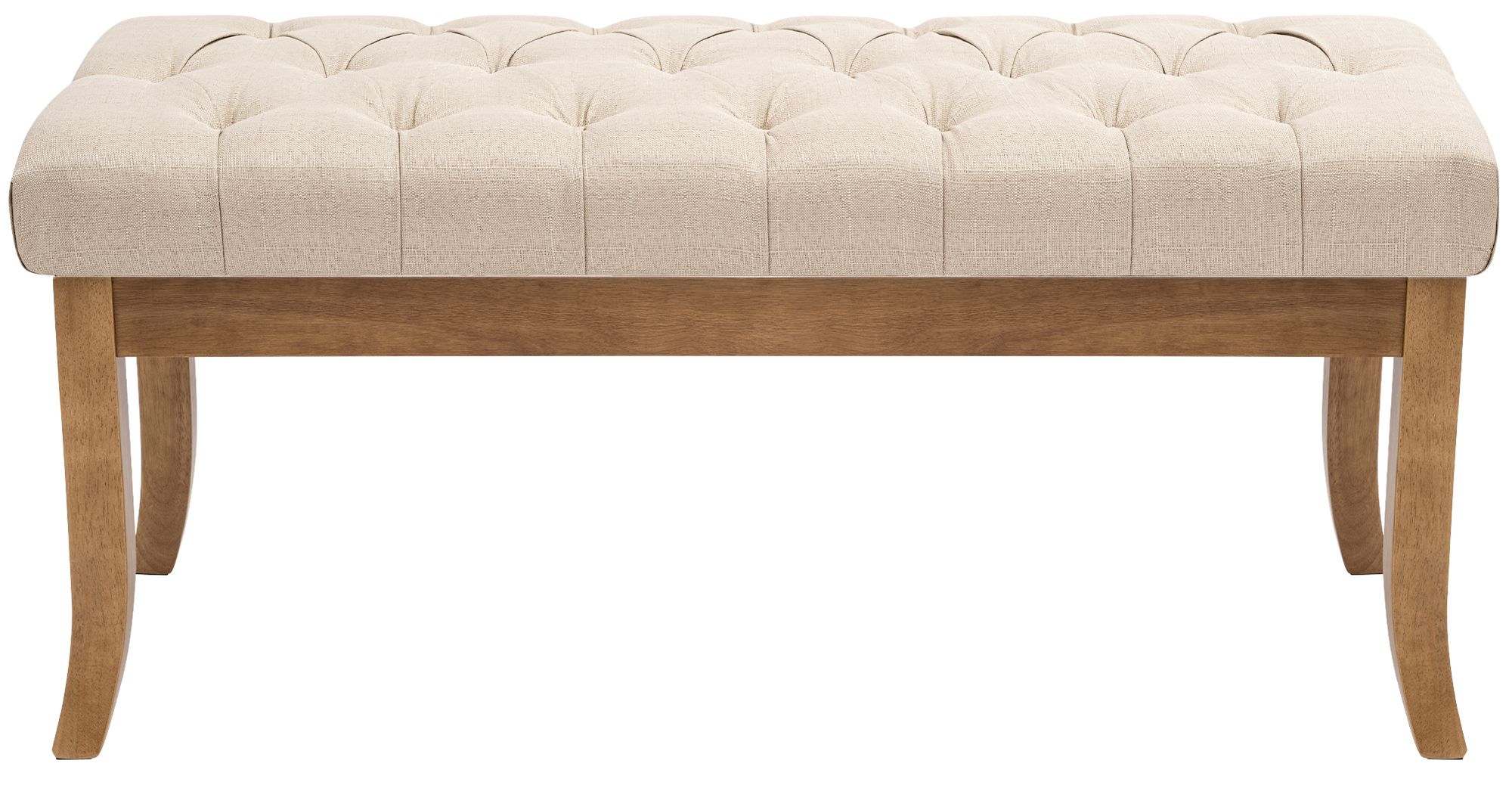Panca design RAMSES in legno chiaro antico tessuto