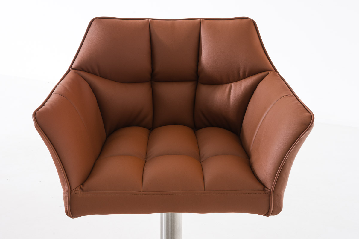 Sgabello da bar Damaso con rivestimento in similpelle