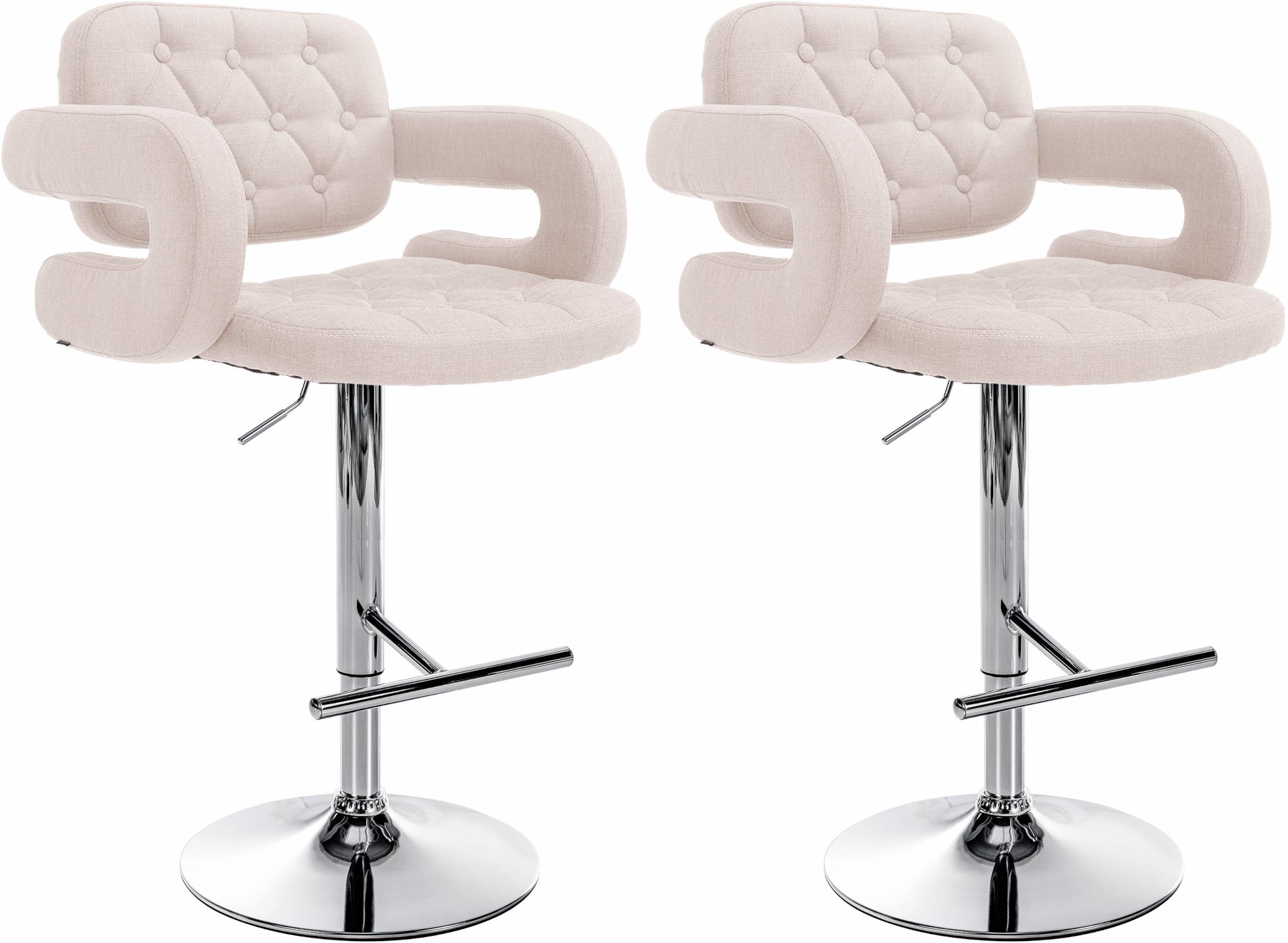 Set 2 Sgabelli Design Dublin In Tessuto