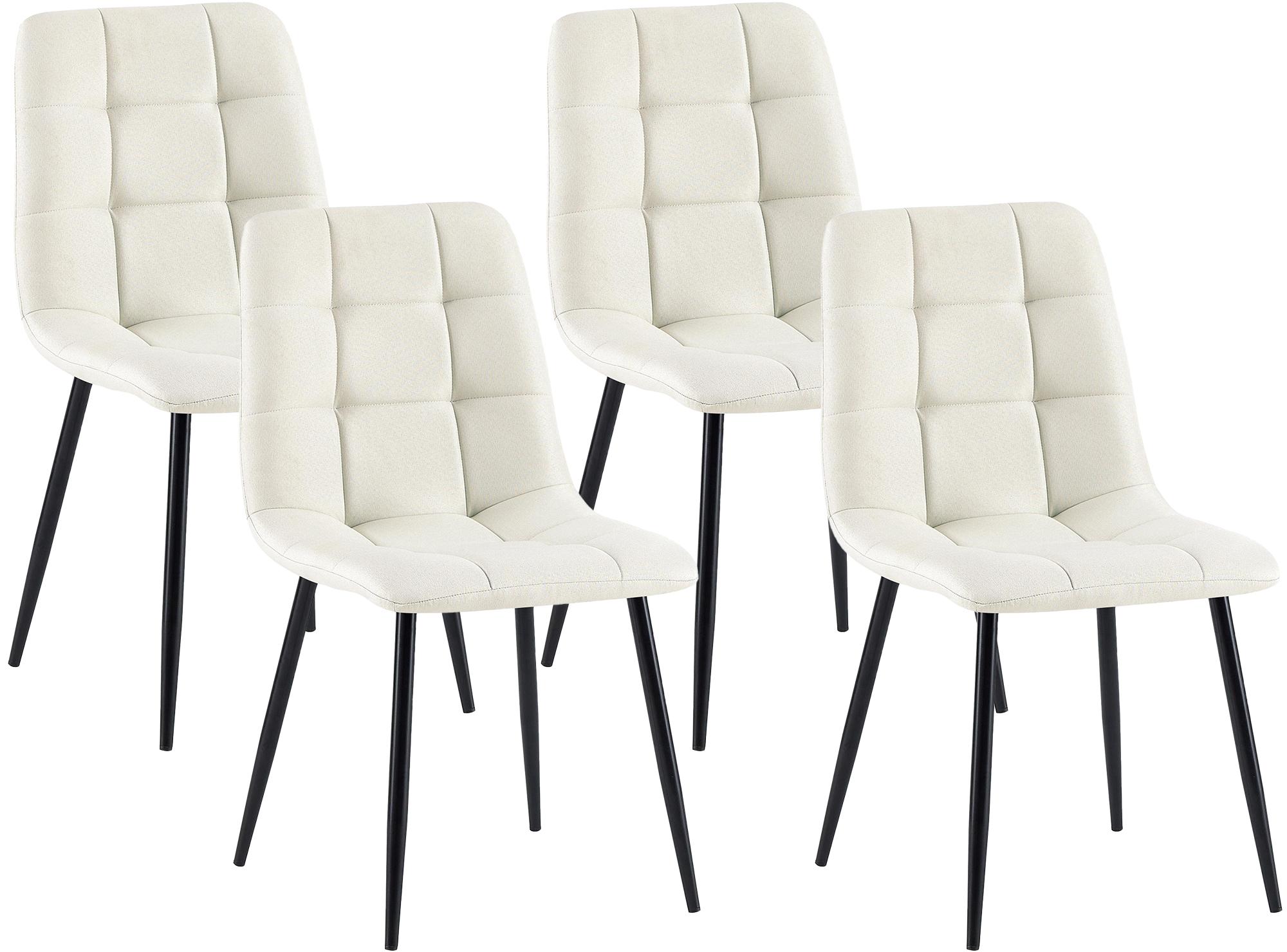 Set da 4 sedie da pranzo Antibes in tessuto