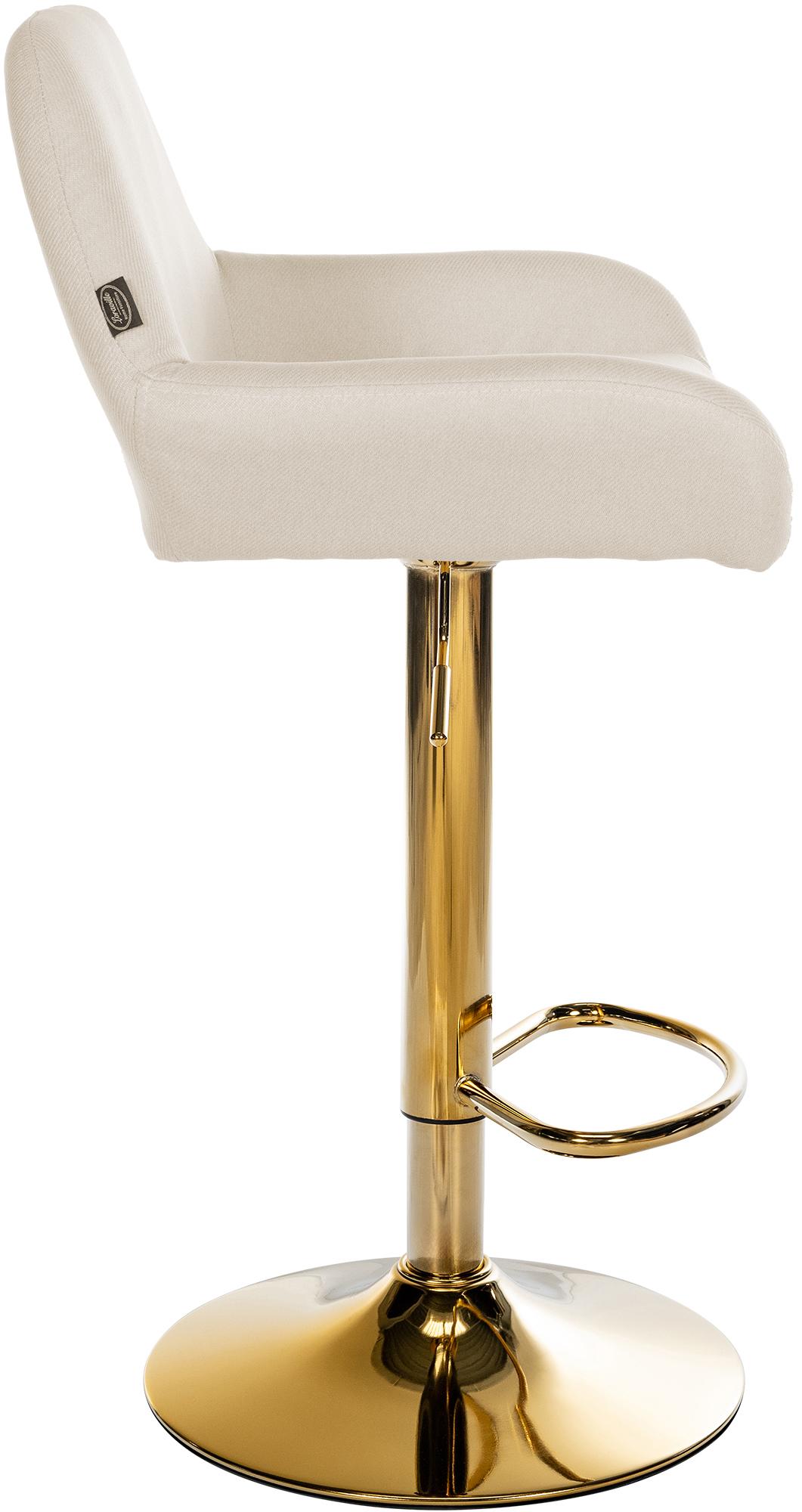 Sgabello da bar in tessuto Braga Gold