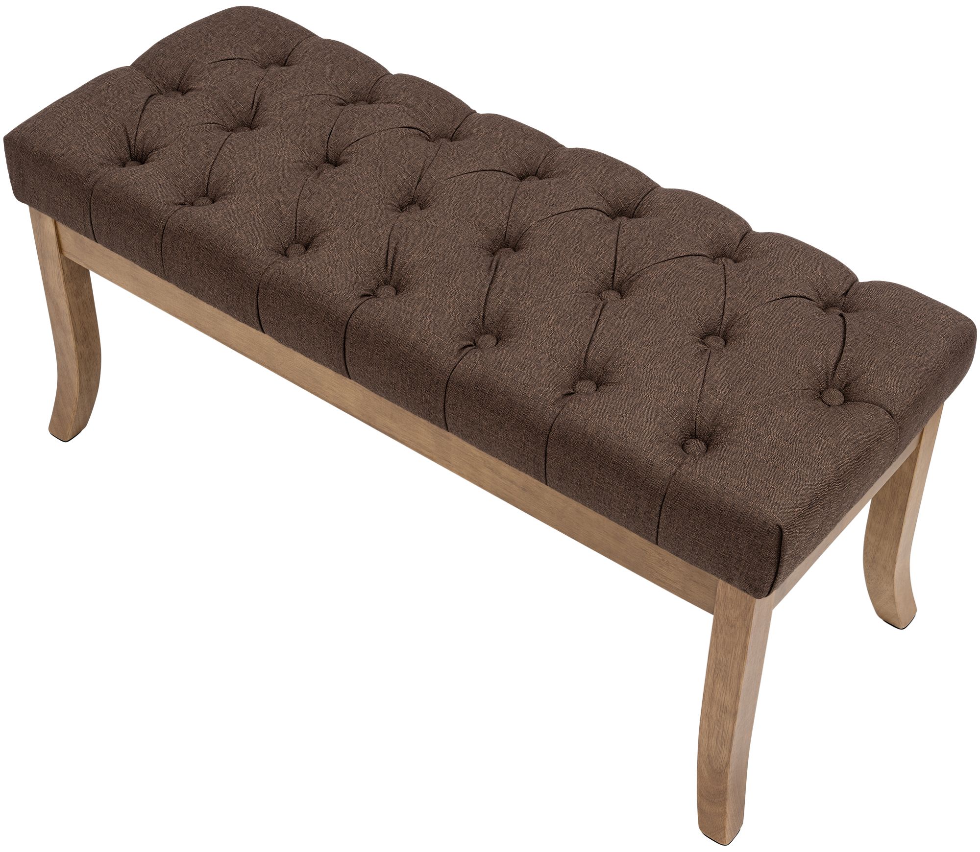 Panca design RAMSES in legno chiaro antico tessuto