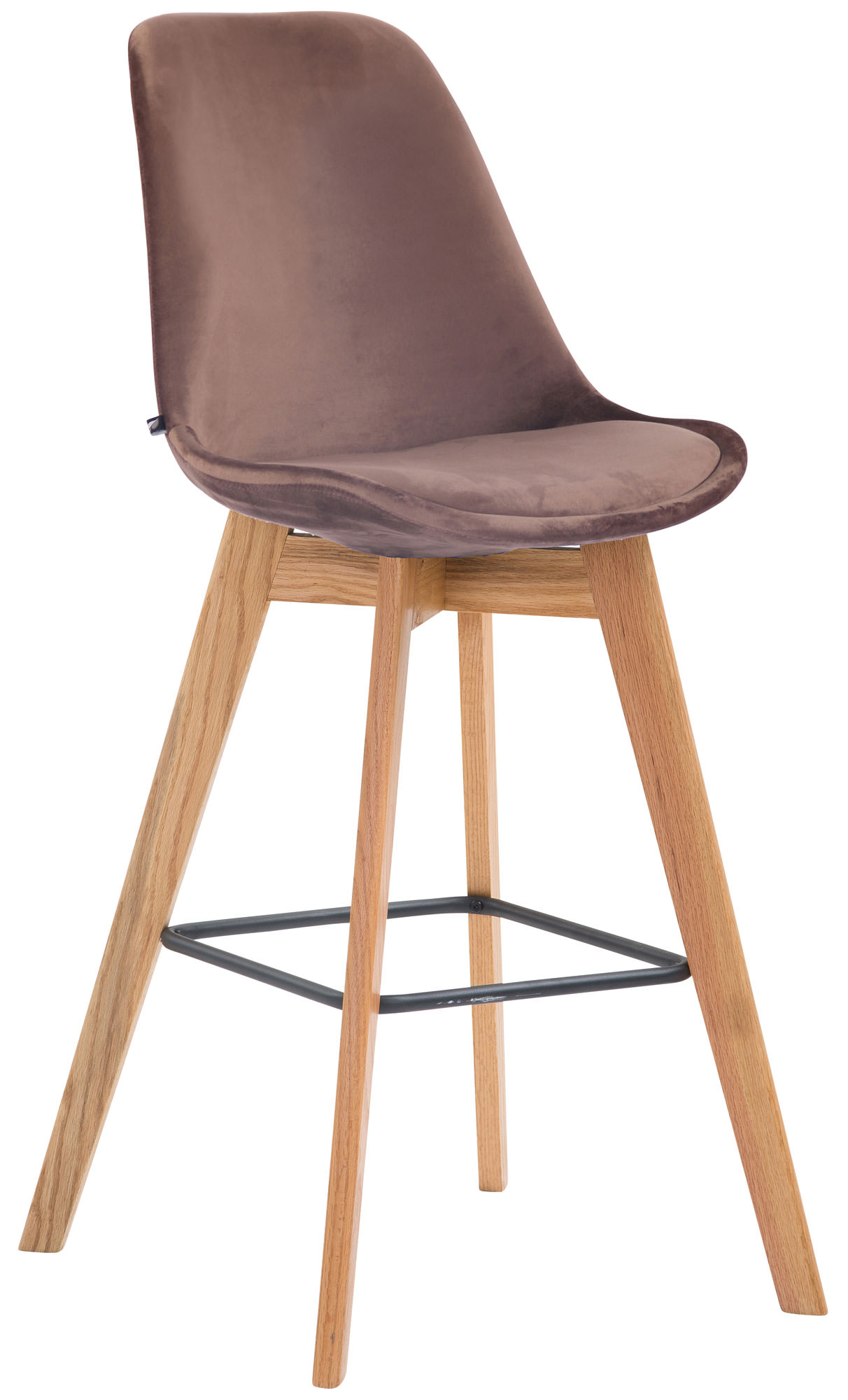 Sgabello Alto Scandinavo Metz In Velluto