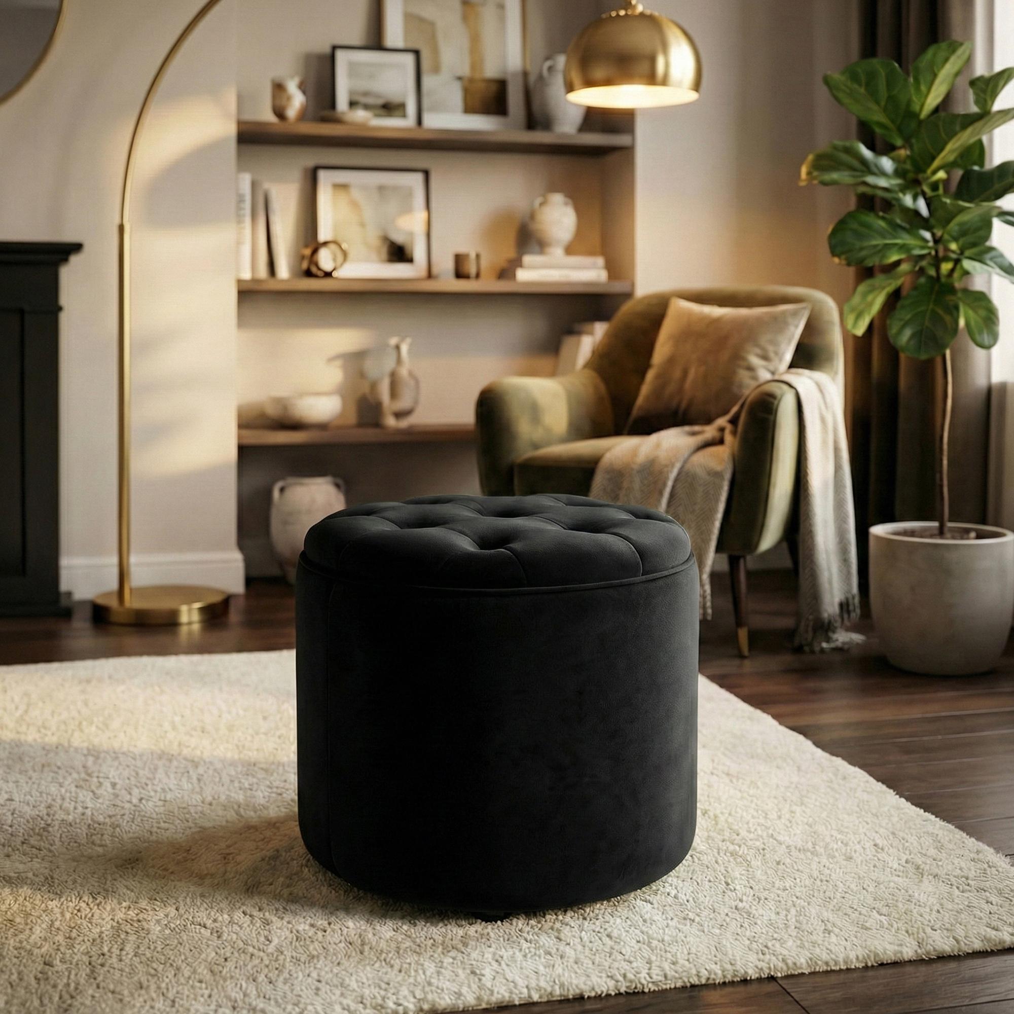 Pouf Pantin in velluto