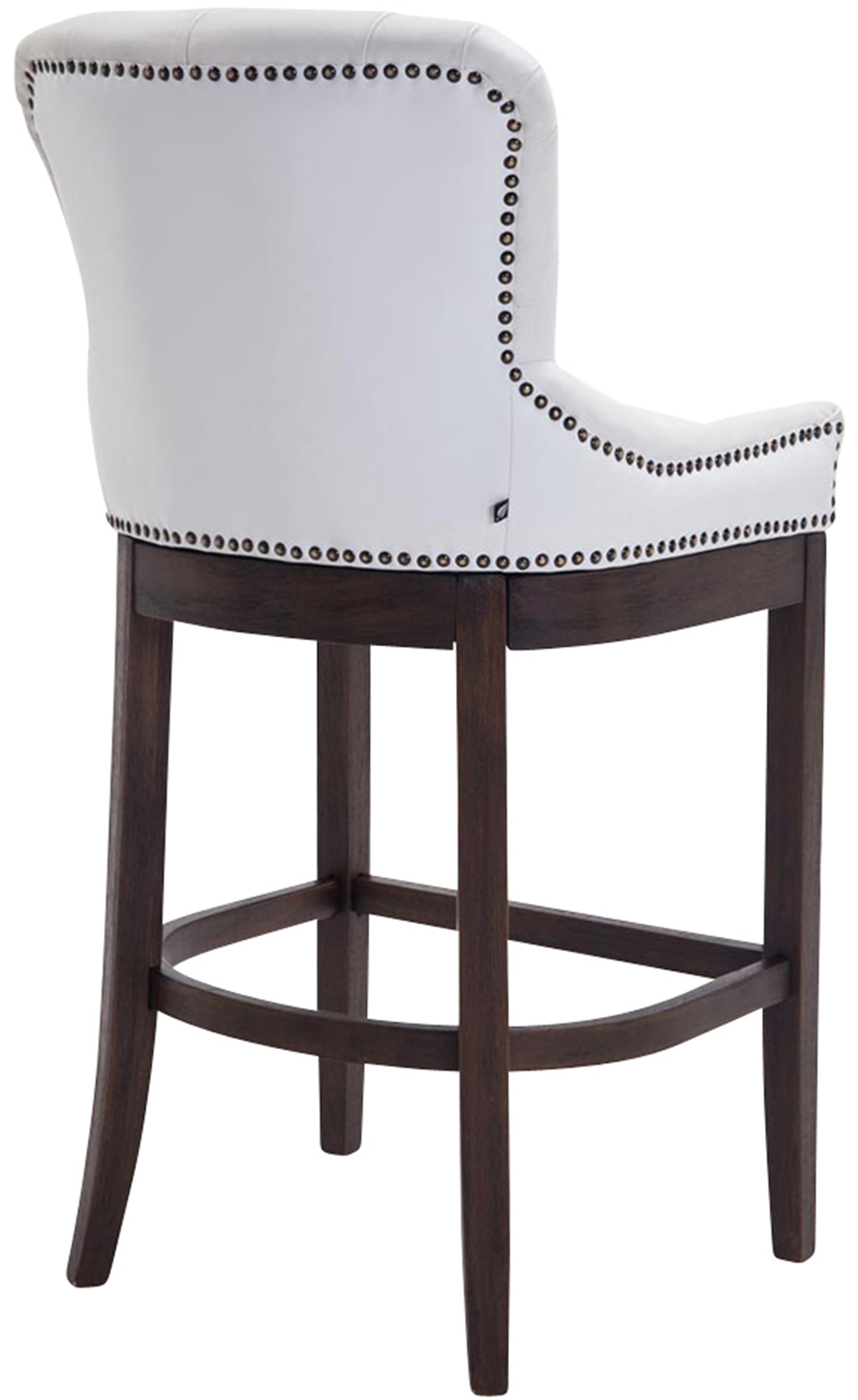 Sgabello Lakewood vera pelle antico-scuro