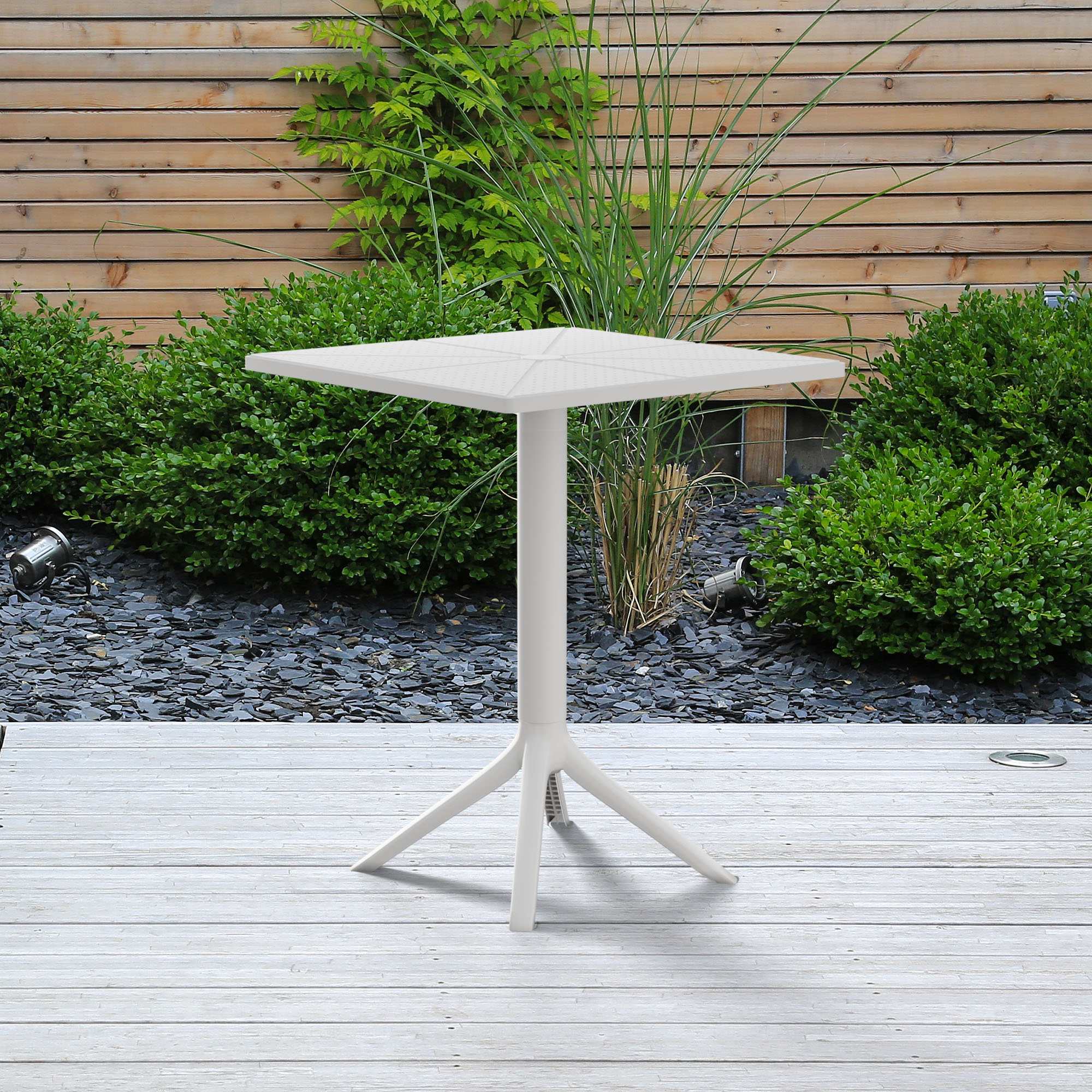 Tavolo da giardino Nuvela 60 x 60 cm Resistente alle intemperie, ai raggi UV, facile da pulire