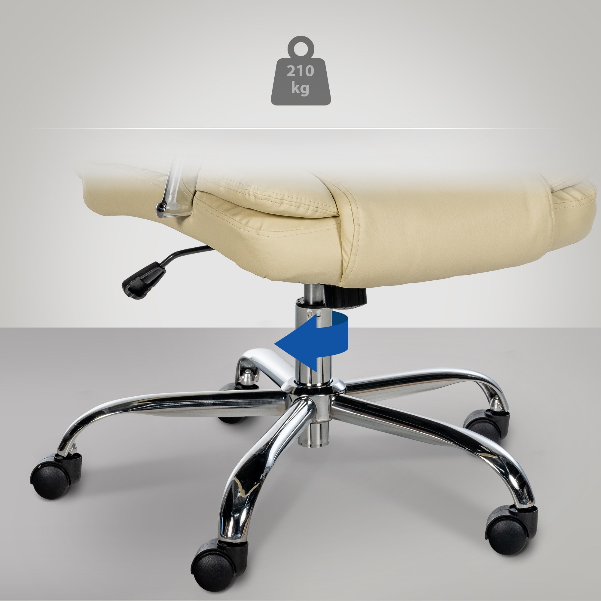Poltrona ufficio XXL Xanthos in similpelle