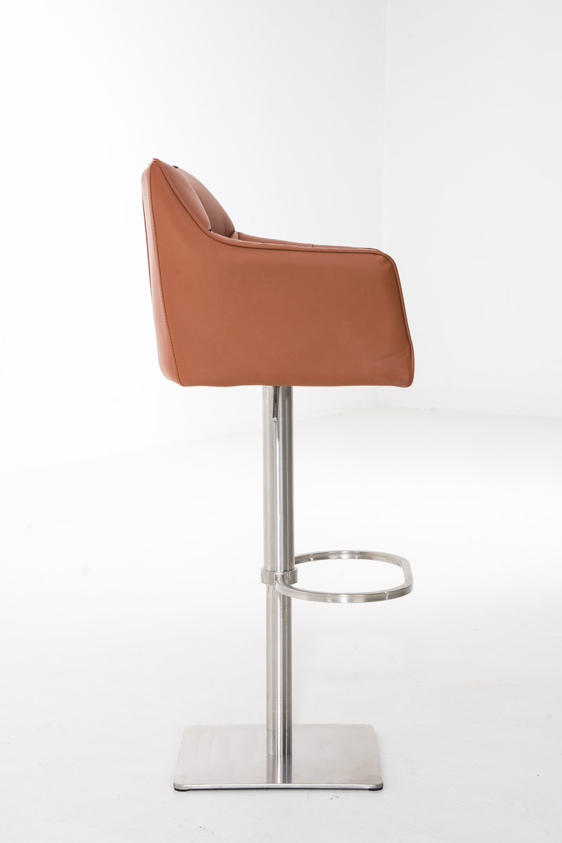 Sgabello da bar Damaso con rivestimento in similpelle
