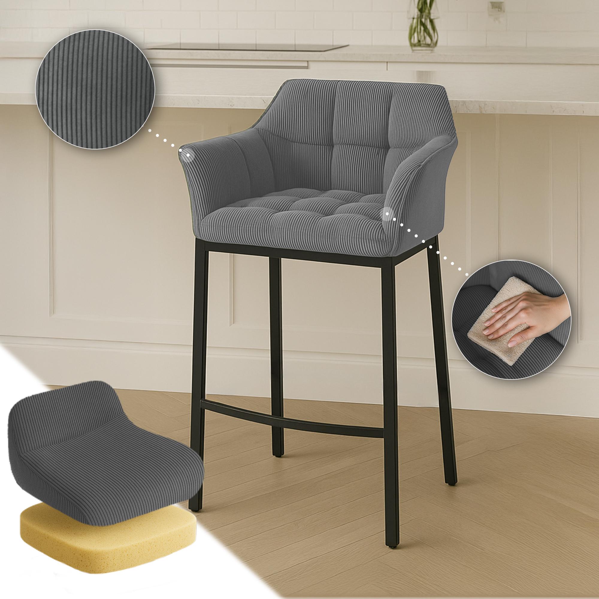 Sgabello Bar Damaso con Rivestimento In Corda e Base a Quattro Gambe