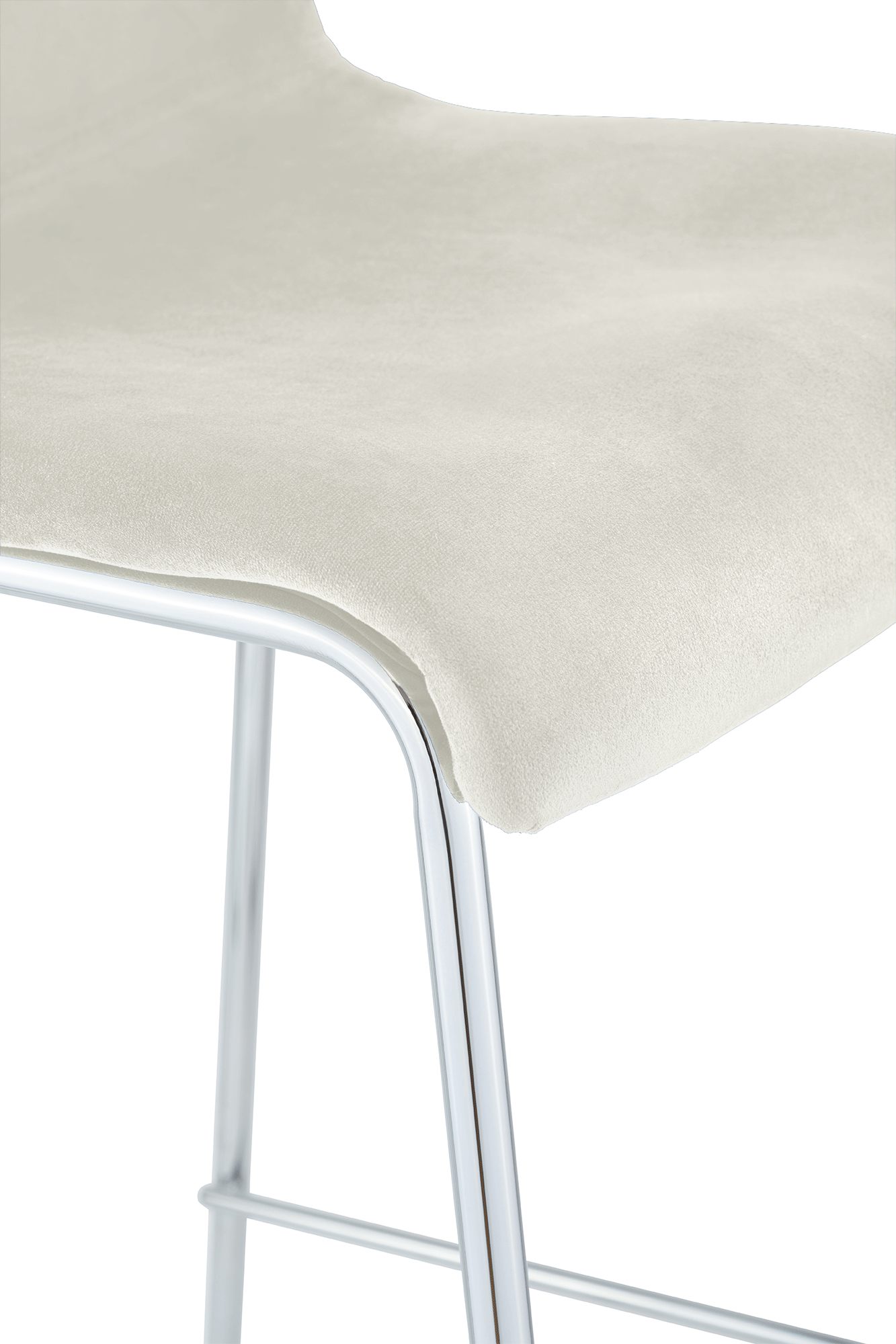 Sgabello da Bar Hover, Velluto, Gambe Cromate