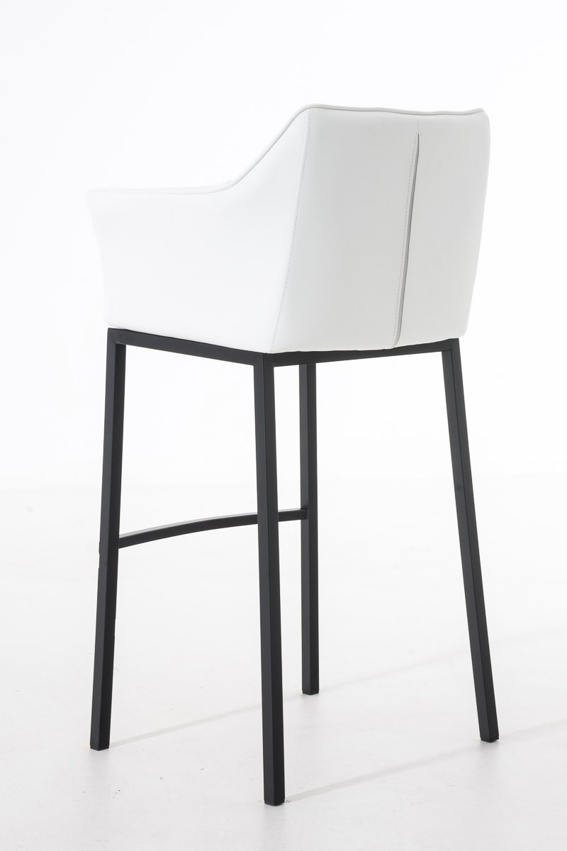 Sgabello da Bar Damaso in Similpelle con Base a Quattro Gambe