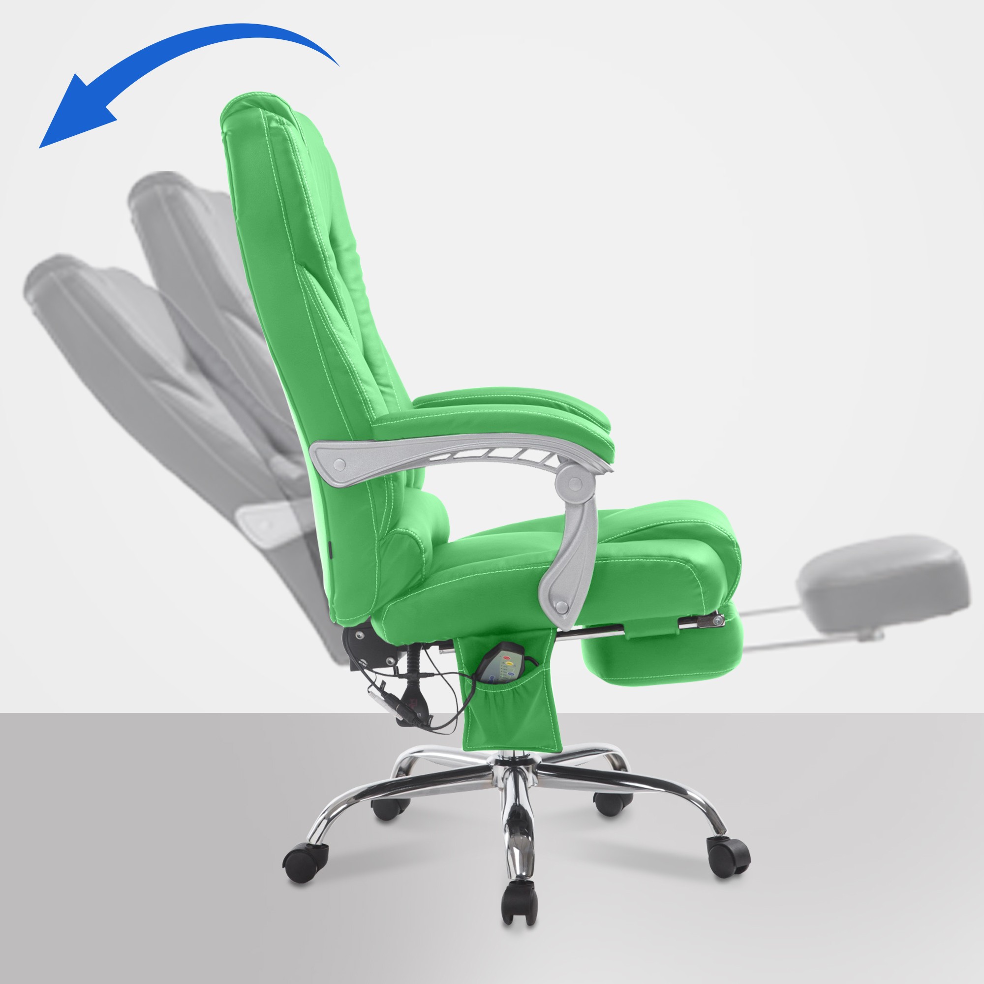 Sedia da ufficio Pacific con funzione massaggio in similpelle
