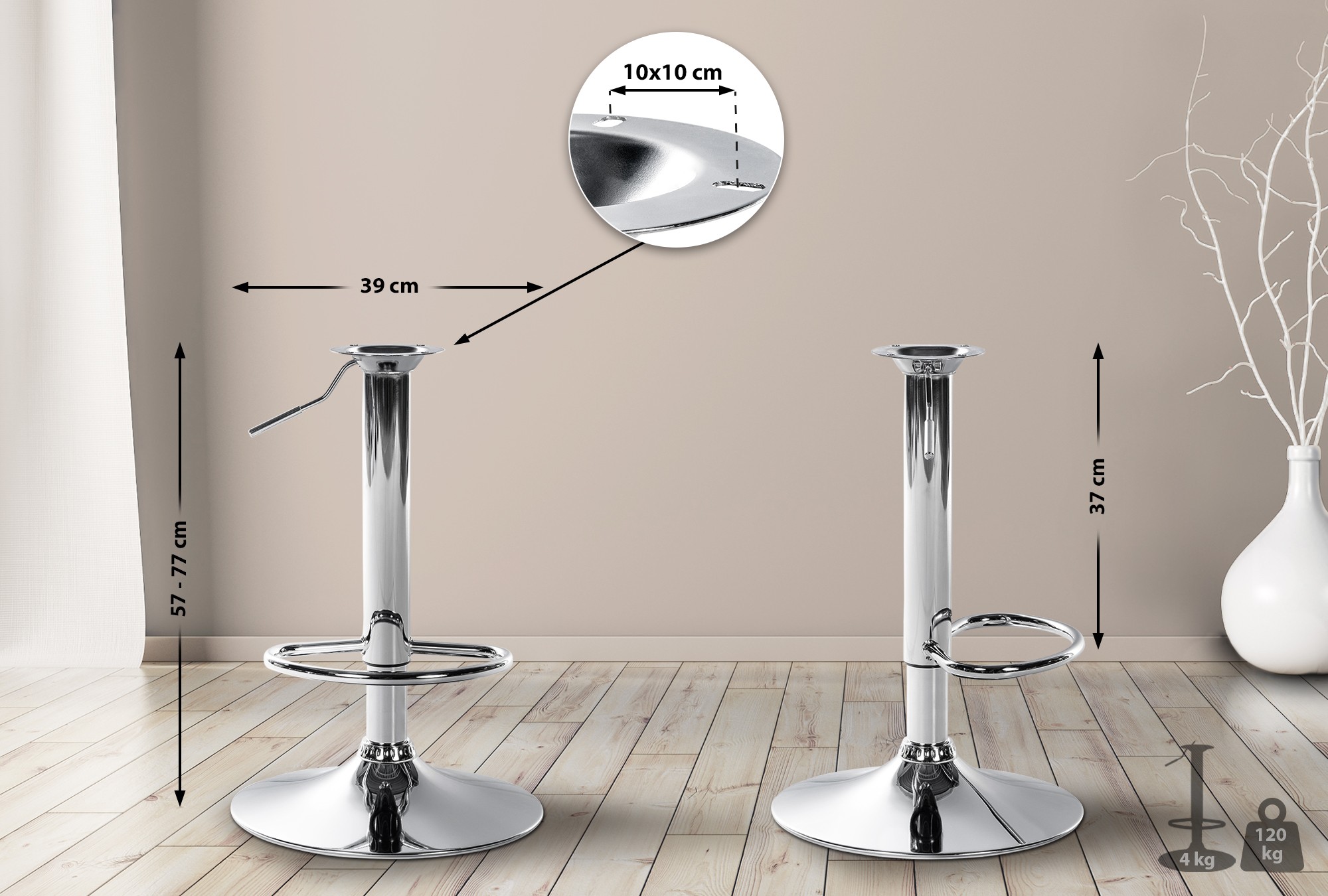 Telaio XL per sgabello da bar