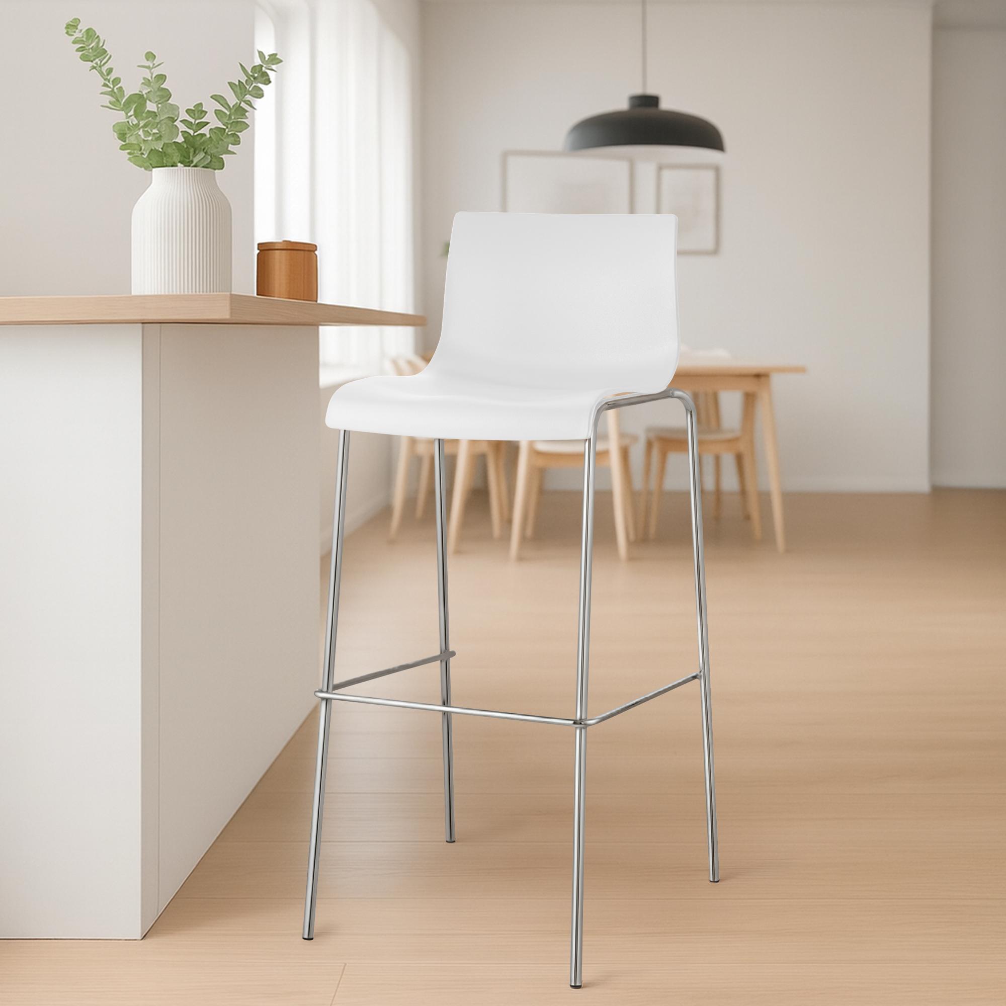 Sgabello da Bar Hover Plastica Struttura a 4 Gambe