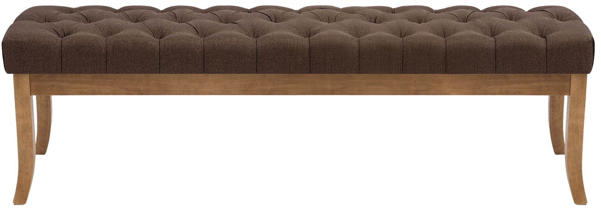 Panca design RAMSES in legno chiaro antico tessuto