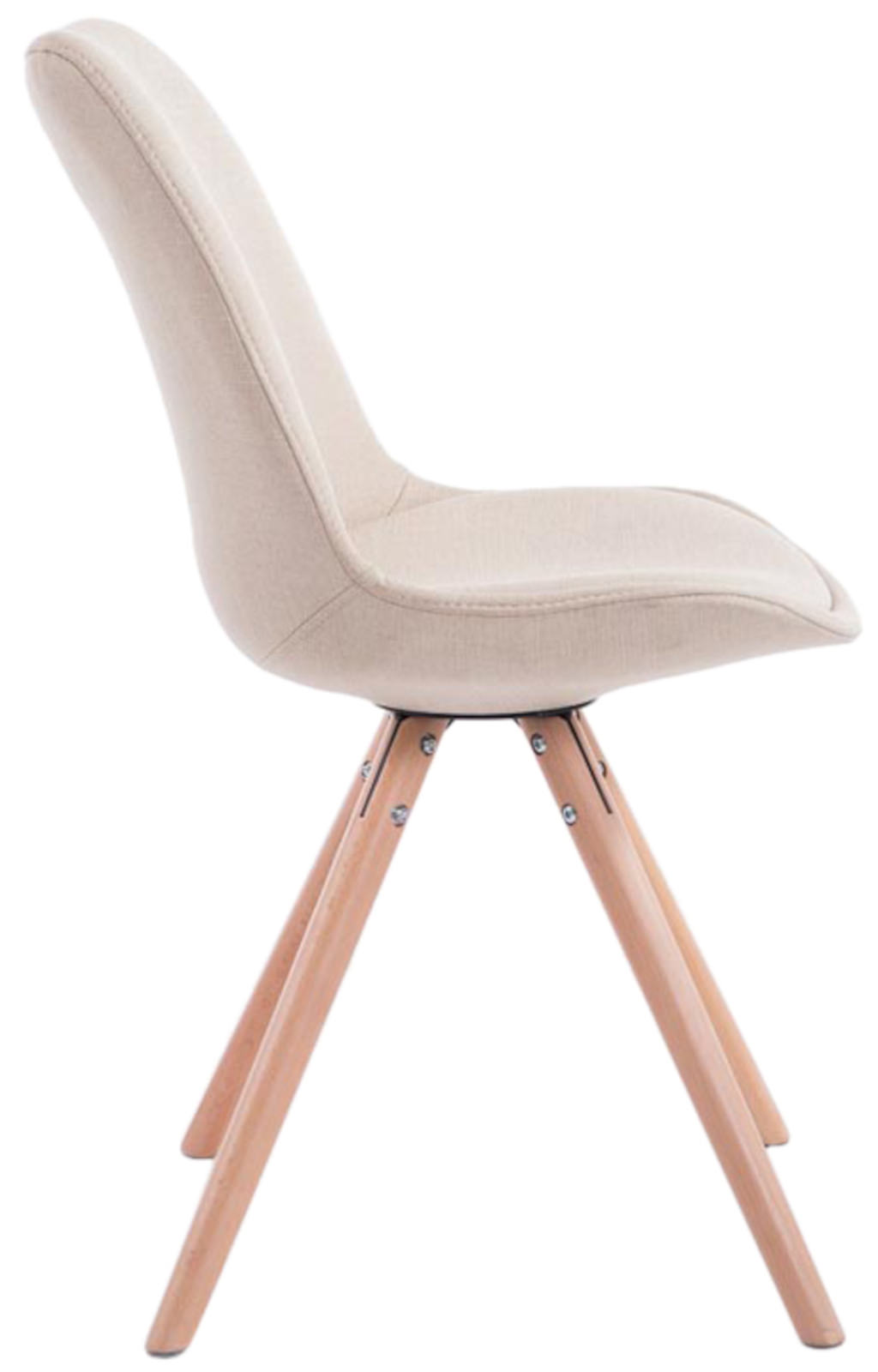 Set di 4 sedie per visitatori Toulouse Fabric Round