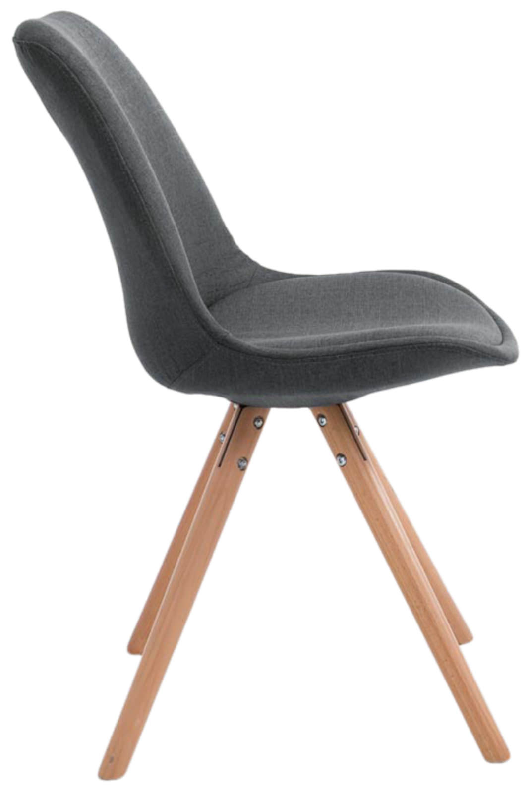 Set di 4 sedie per visitatori Toulouse Fabric Round