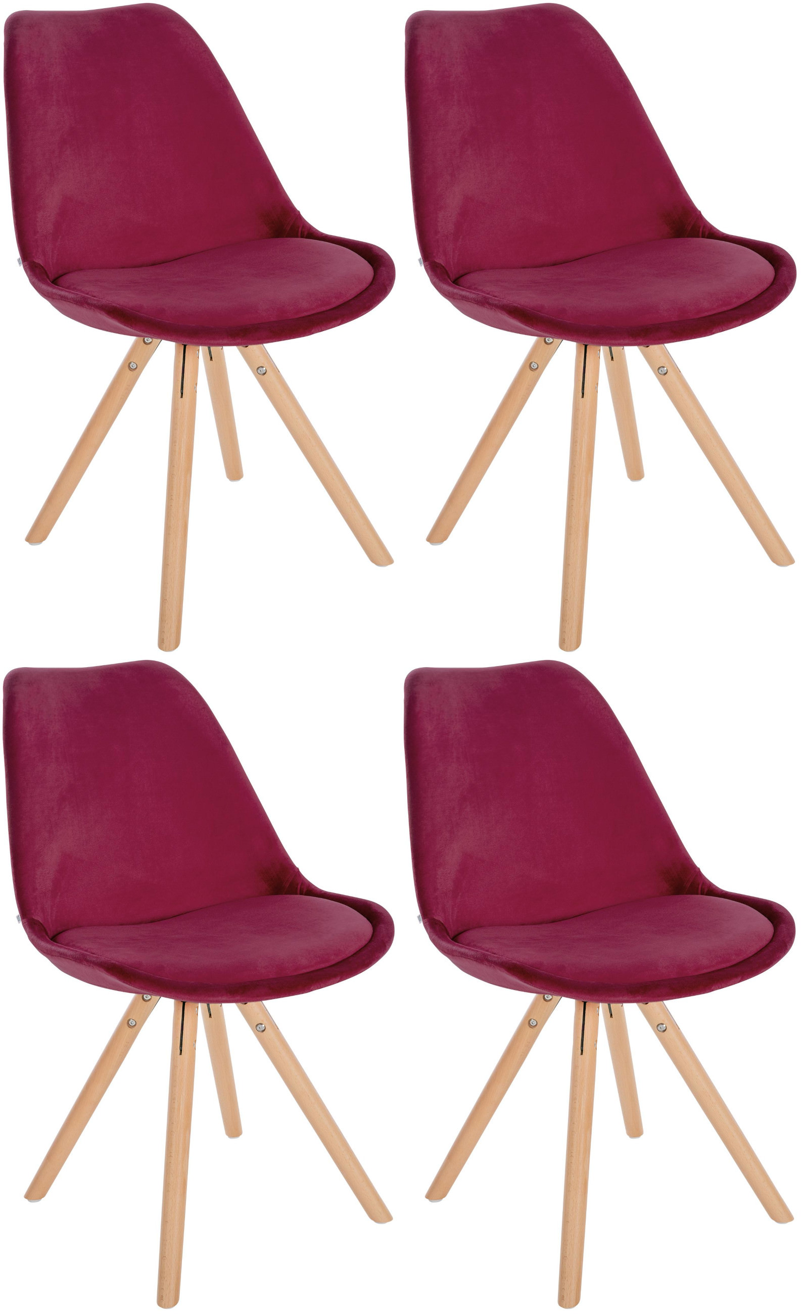 Set di 4 sedie Sofia Velvet