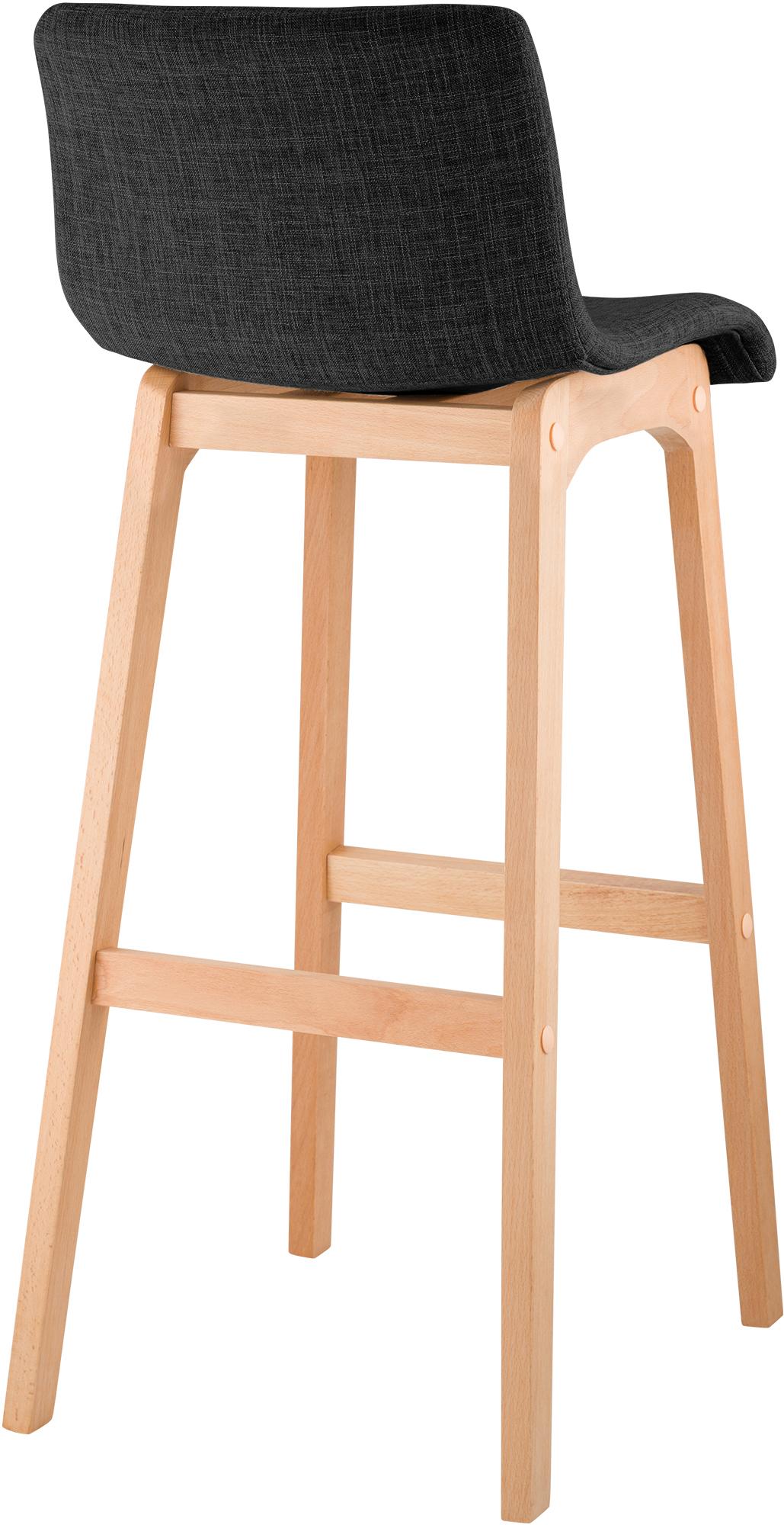 Sgabello da Bar Hover Tessuto Base a Quattro Gambe Natura