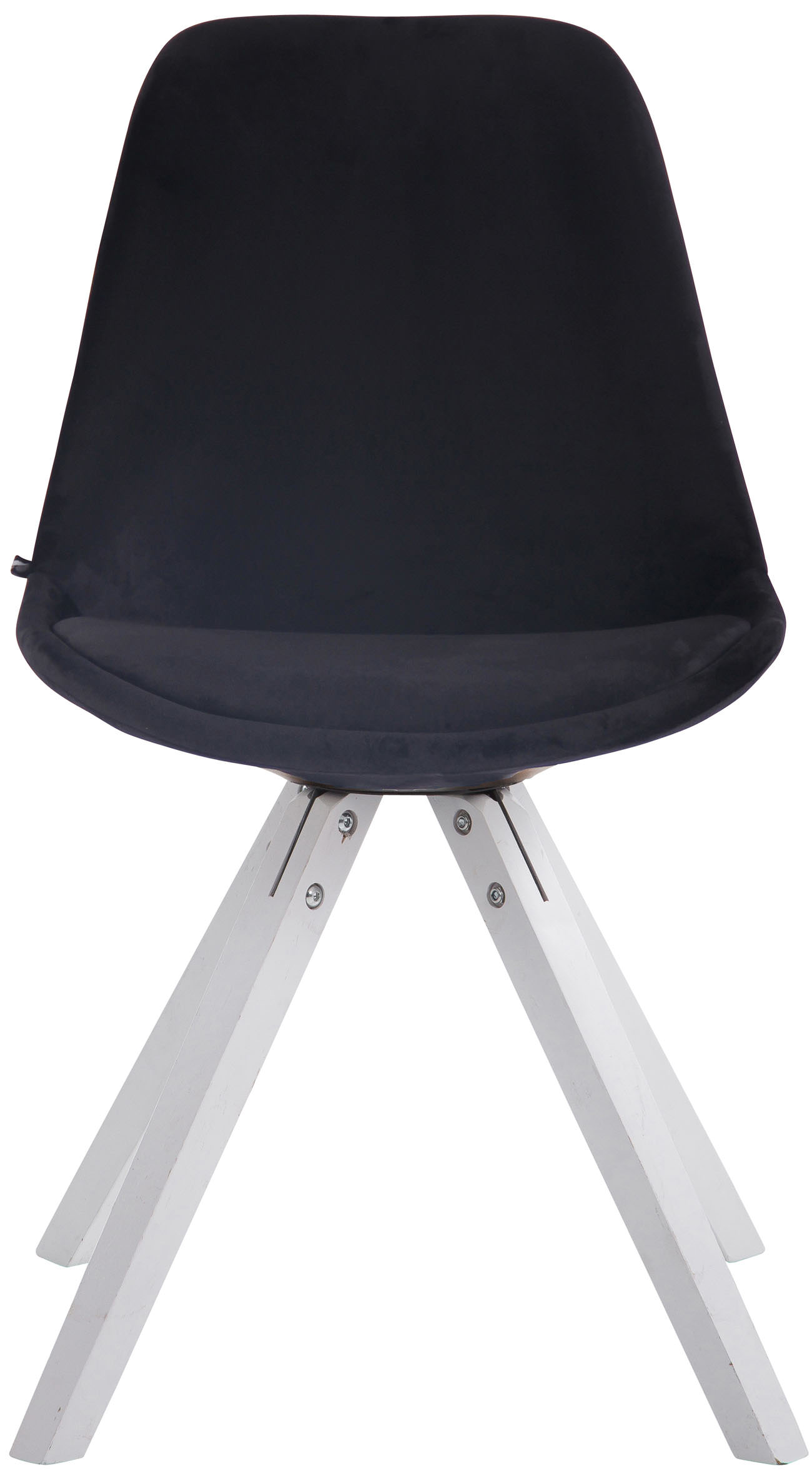 Sedia Toulouse in velluto gambe quadrate