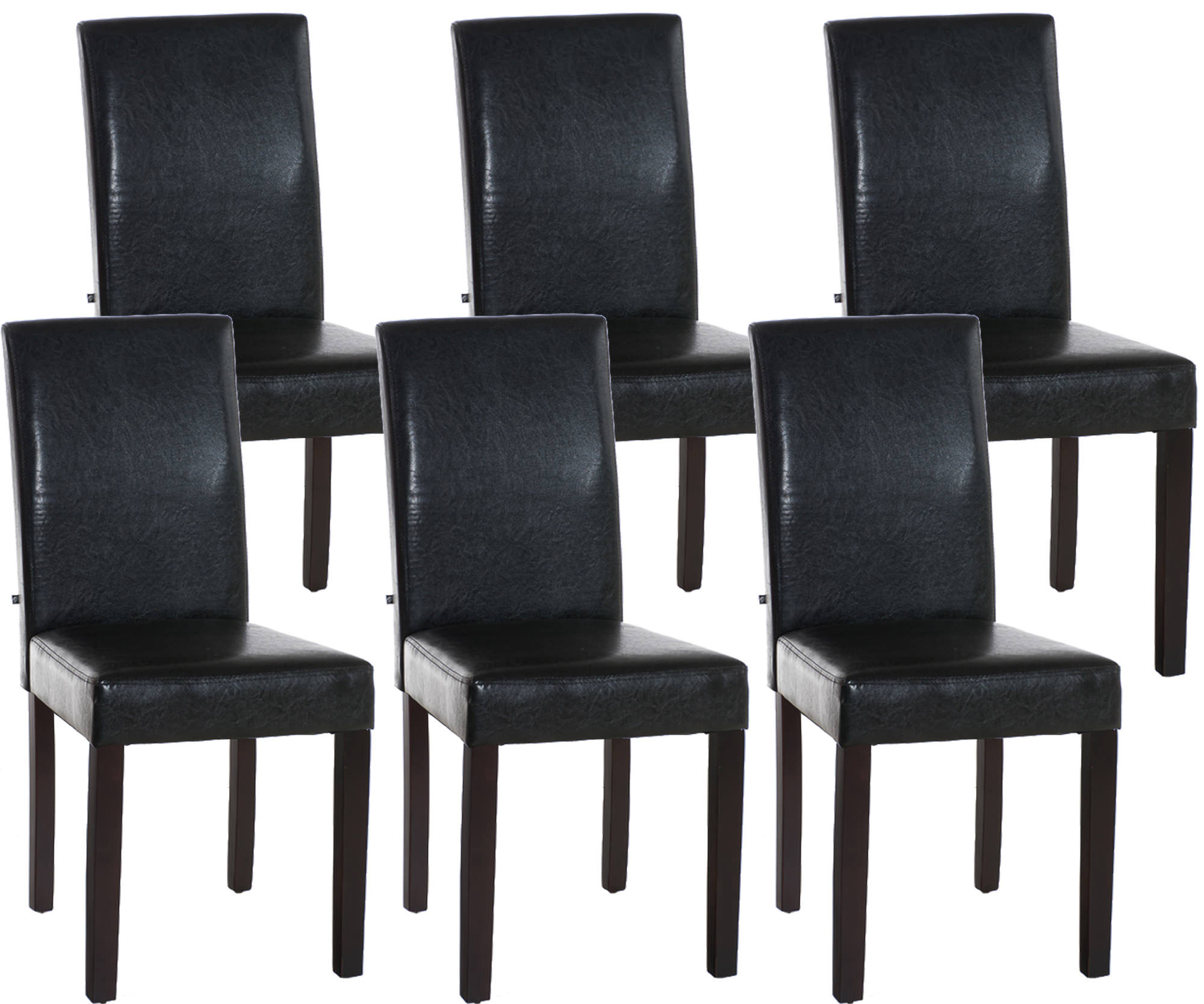 Set di 6 sedie da pranzo in finta pelle Ina