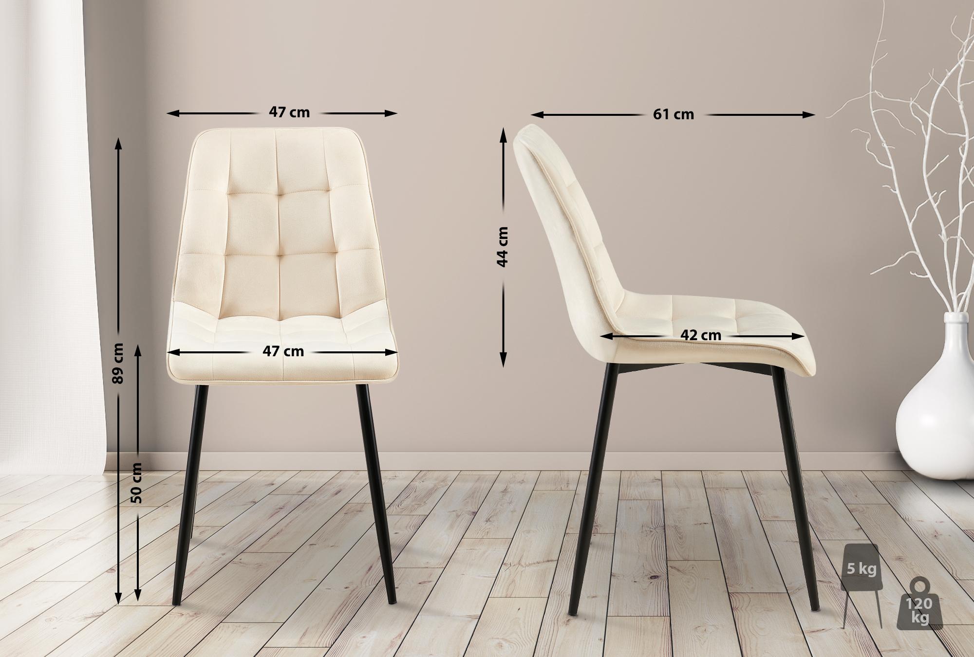 Sedia da pranzo Gifford con rivestimento in velluto
