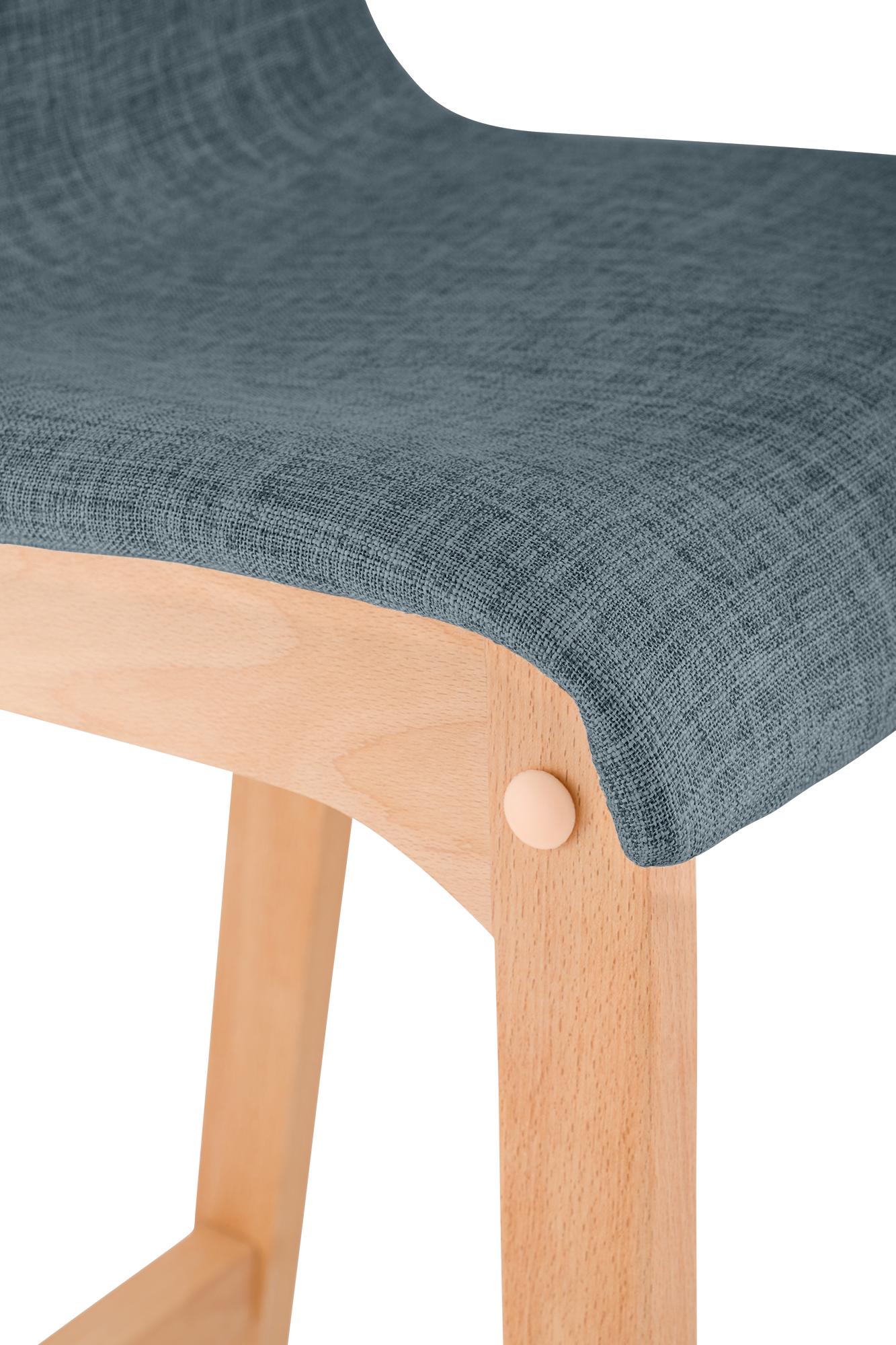 Sgabello da Bar Hover Tessuto Base a Quattro Gambe Natura