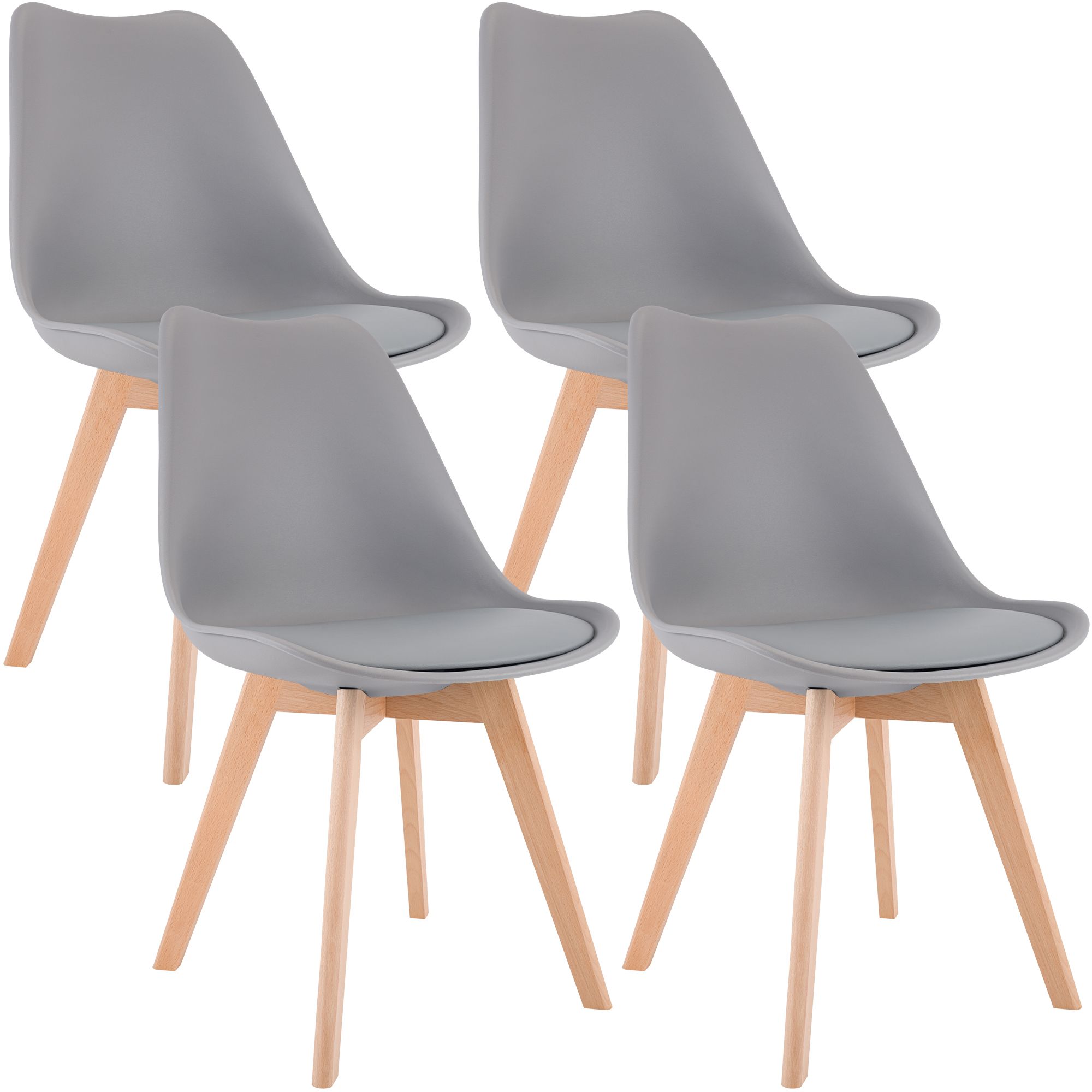 Set 4 sedie da pranzo Linares eleganti e confortevoli per ogni ambiente
