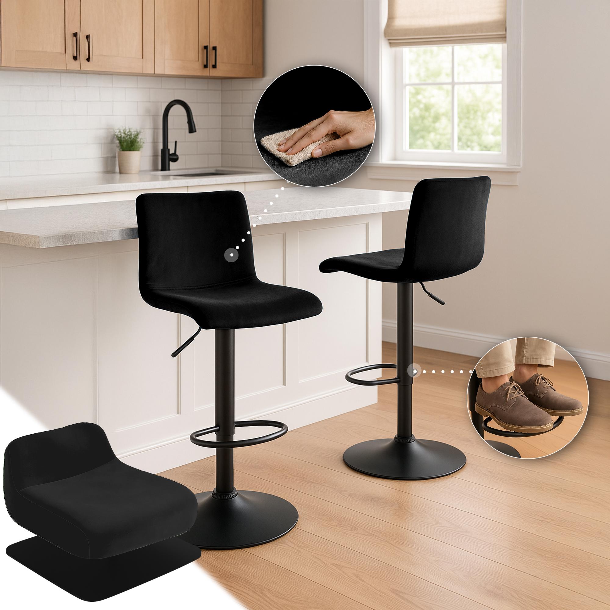 Sgabello Bar Hover in Velluto