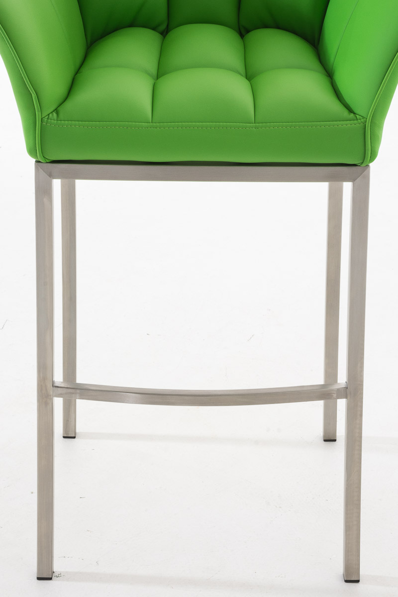 Sgabello da Bar Damaso in Similpelle con Base a Quattro Gambe