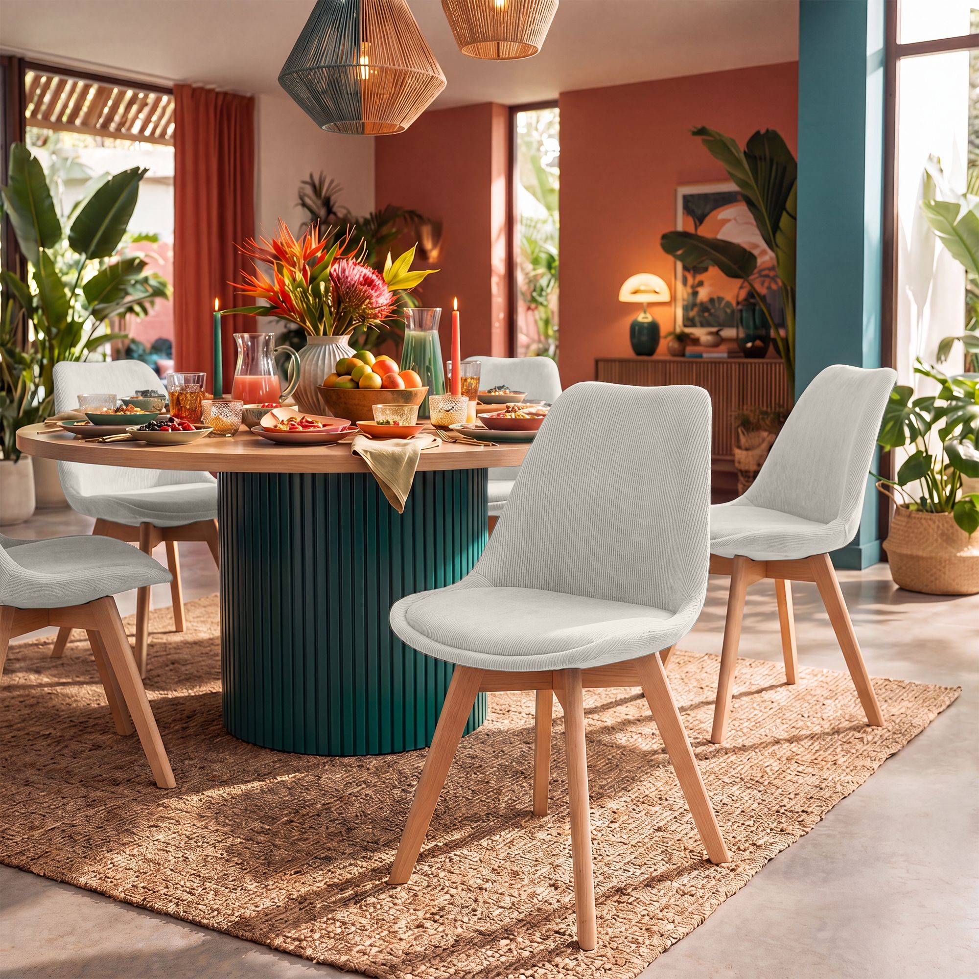 Set 4 sedie da pranzo Linares eleganti e confortevoli per ogni ambiente