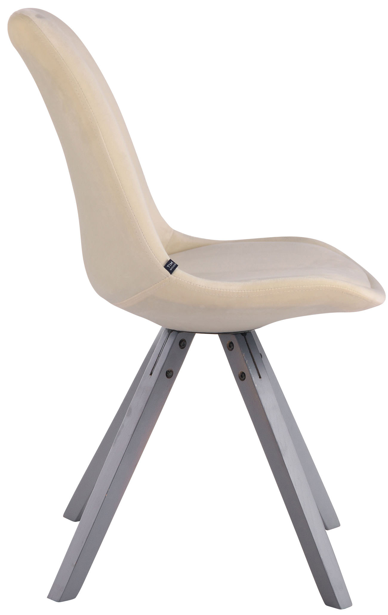 Sedia Toulouse in velluto gambe quadrate