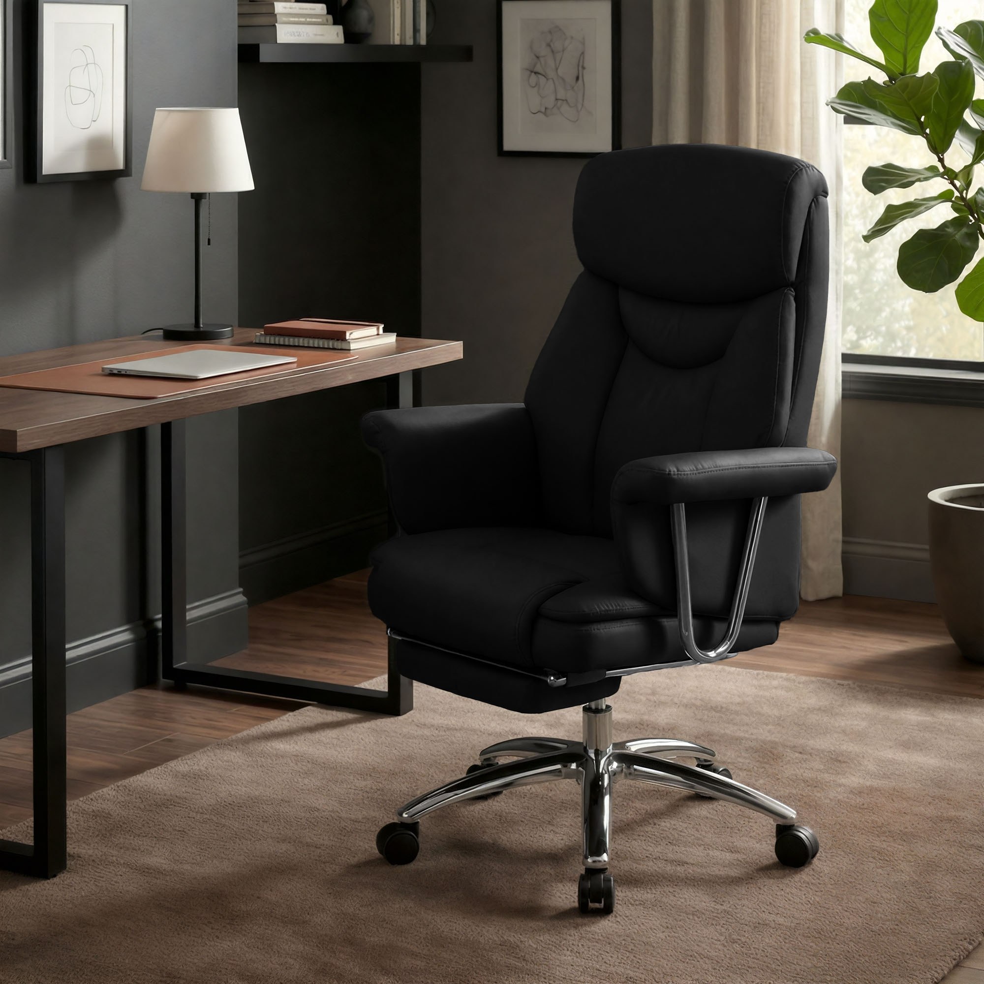 Sedia da ufficio Dahra in vera pelle