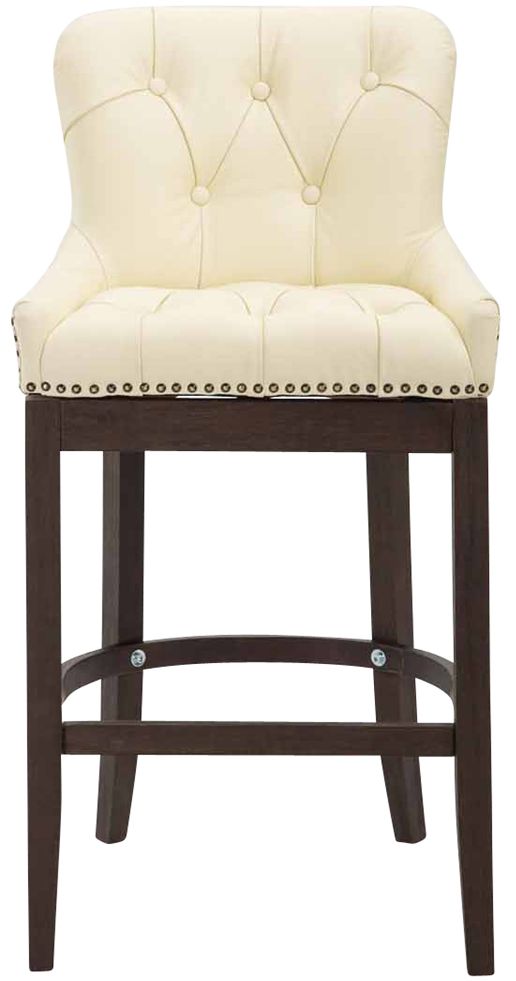 Sgabello Lakewood vera pelle antico-scuro