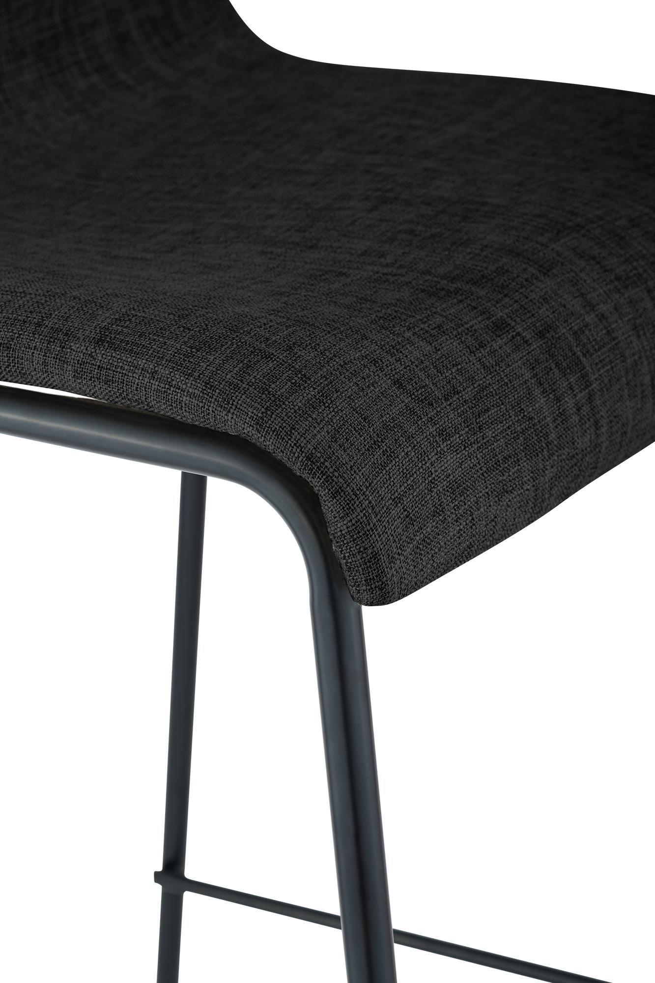 Sgabello da bar Hover in tessuto con base a quattro gambe