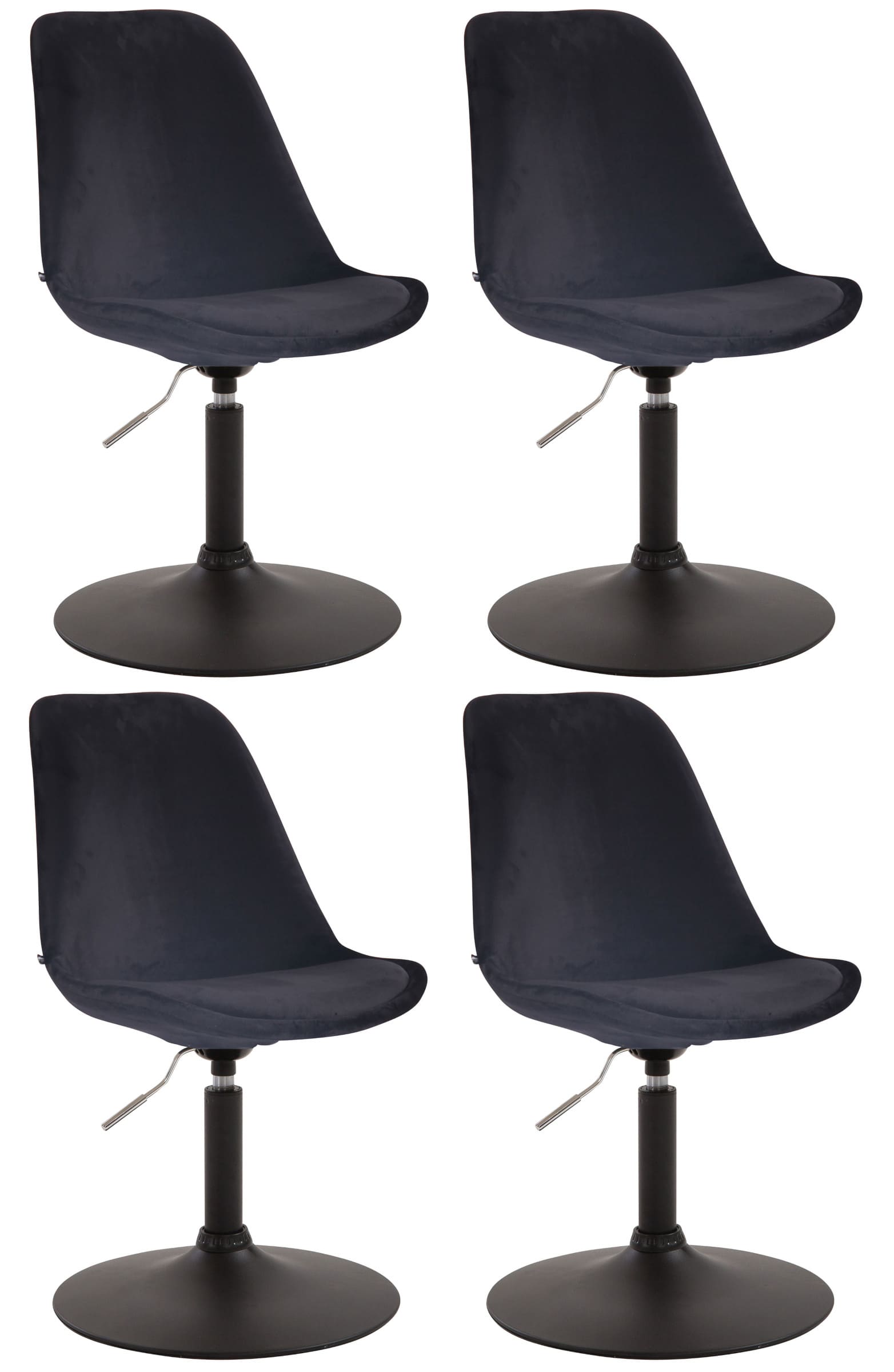 Set di 4 sedie da pranzo Maverick Velvet