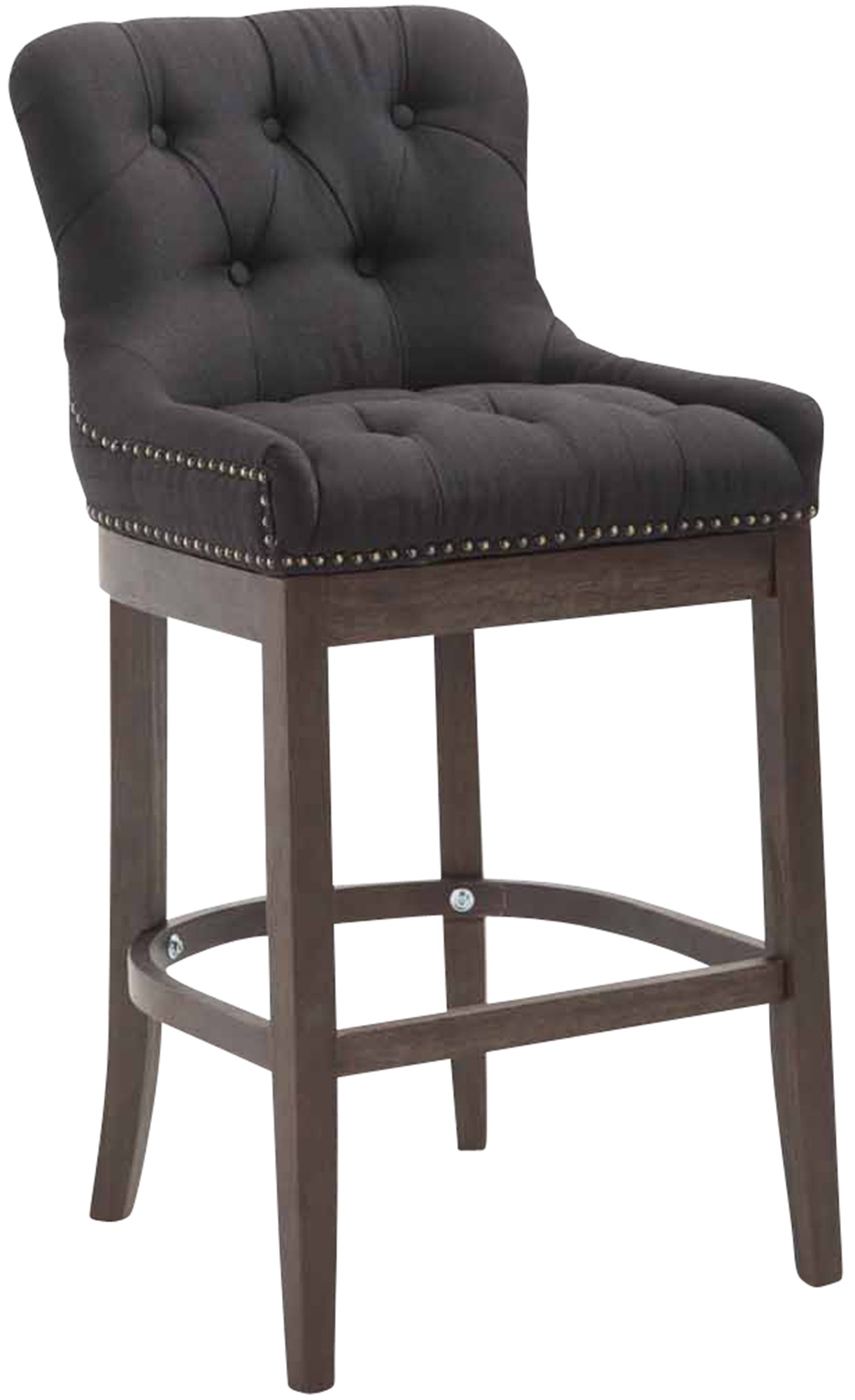 Sgabello Lakewood stoffa antico-scuro