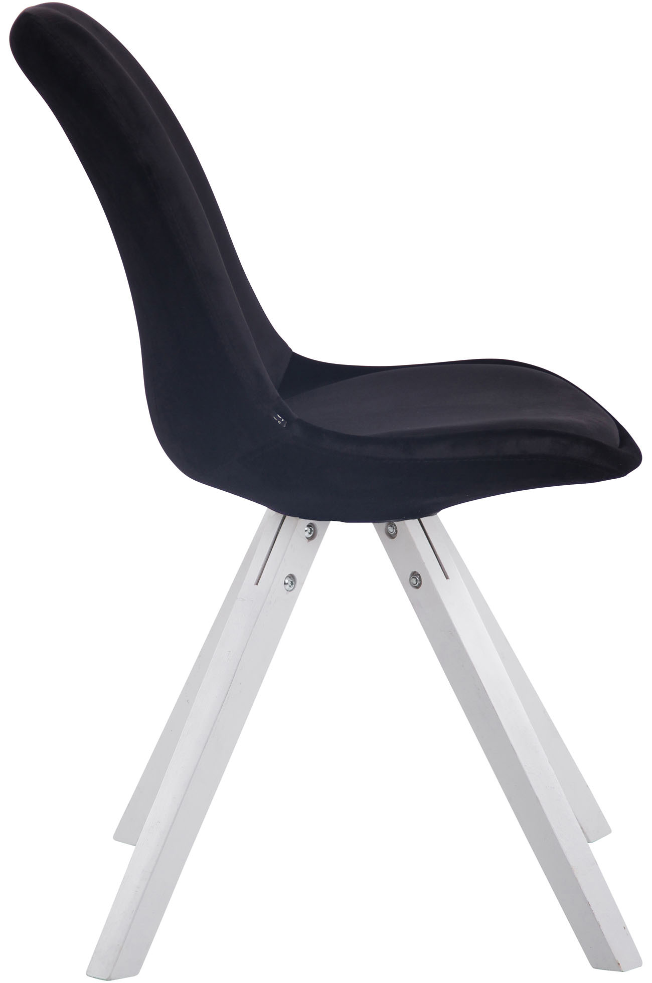 Sedia Toulouse in velluto gambe quadrate