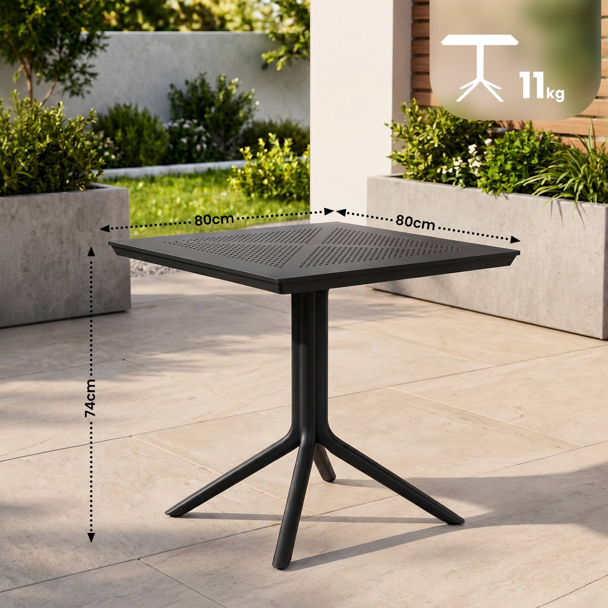 Tavolo Lenval 80x80 cm robusto e moderno ideale per cucina o soggiorno facile da pulire design compatto