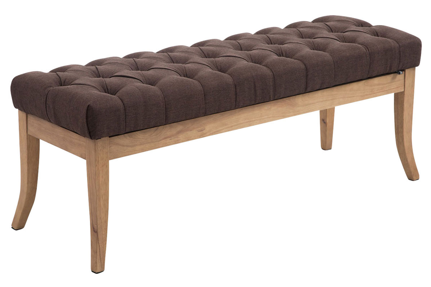 Panca design RAMSES in legno chiaro antico tessuto