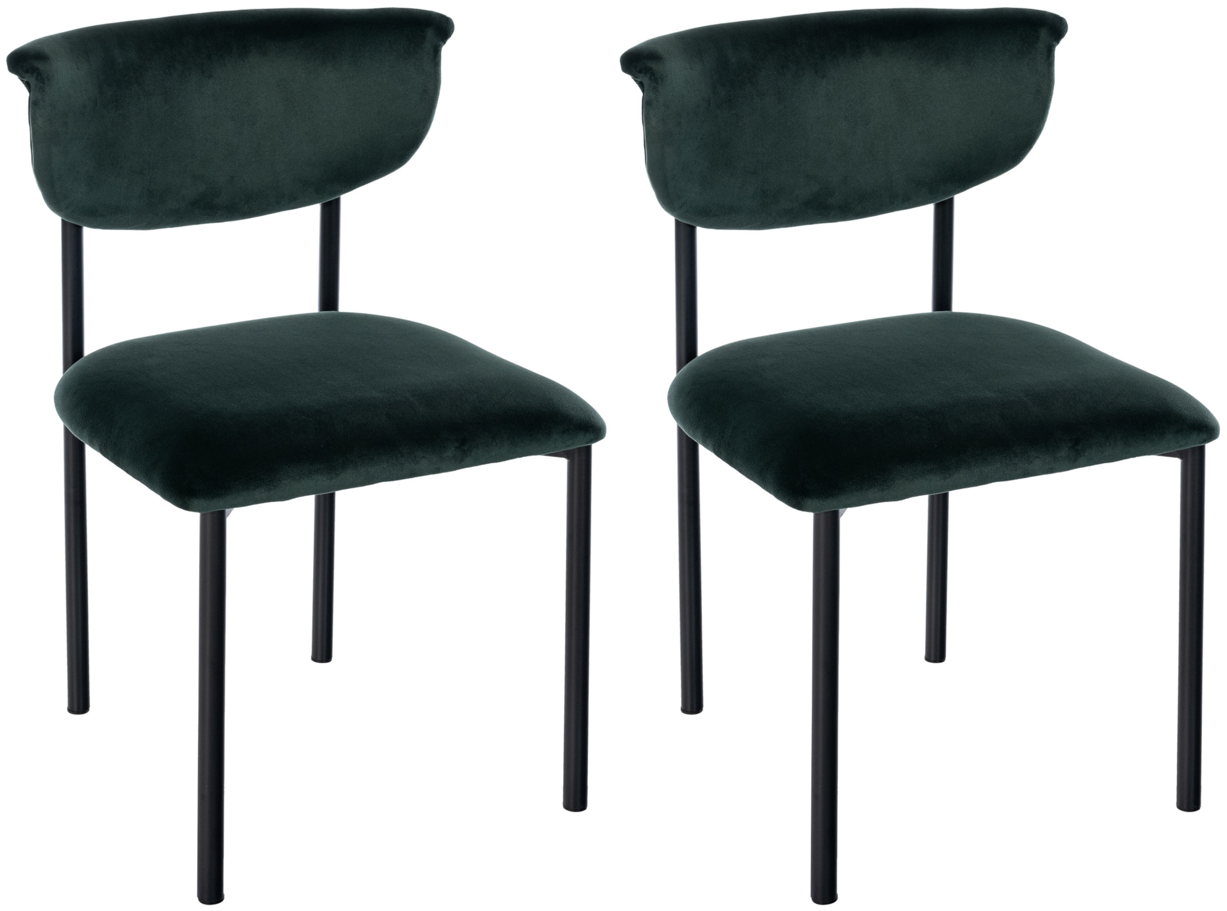 Set di 2 Sedie da Pranzo Gambell in Velluto