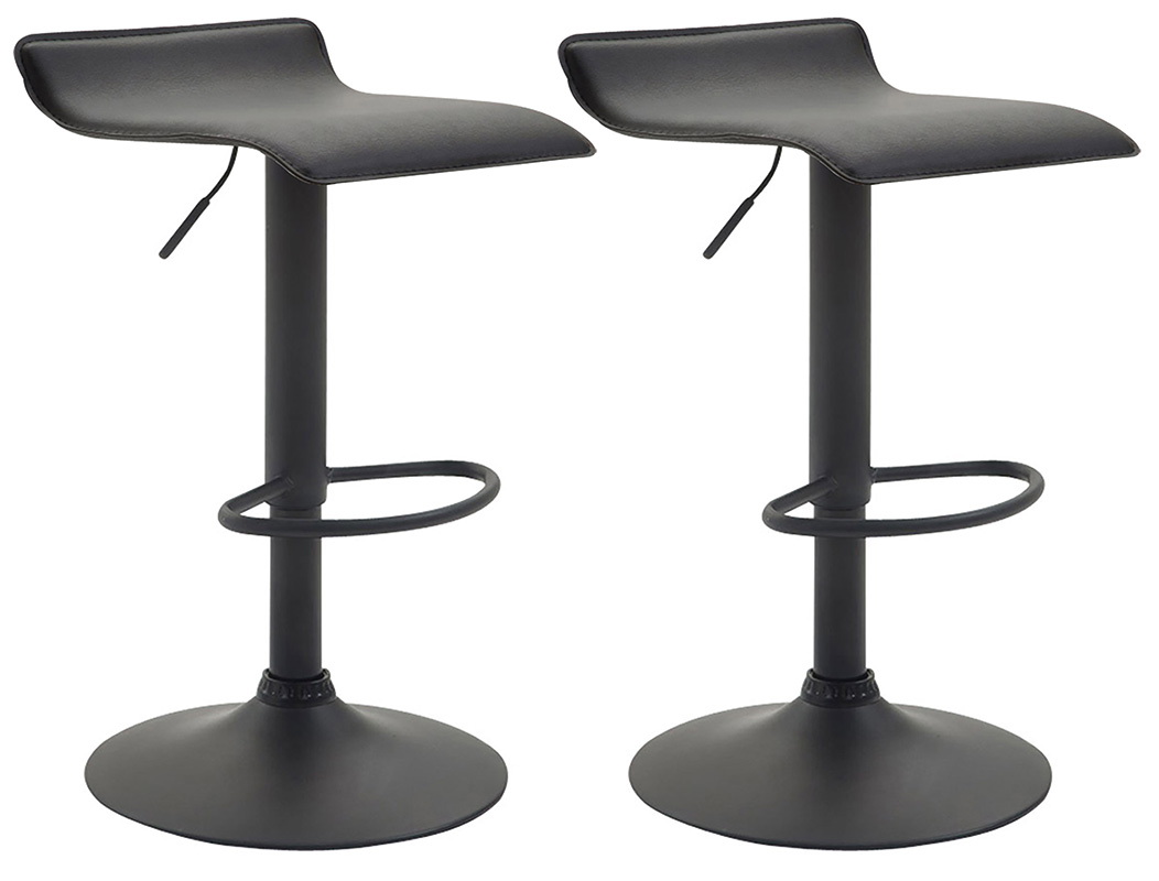Set 2 Sgabelli Bar Dyn V2 In Similpelle