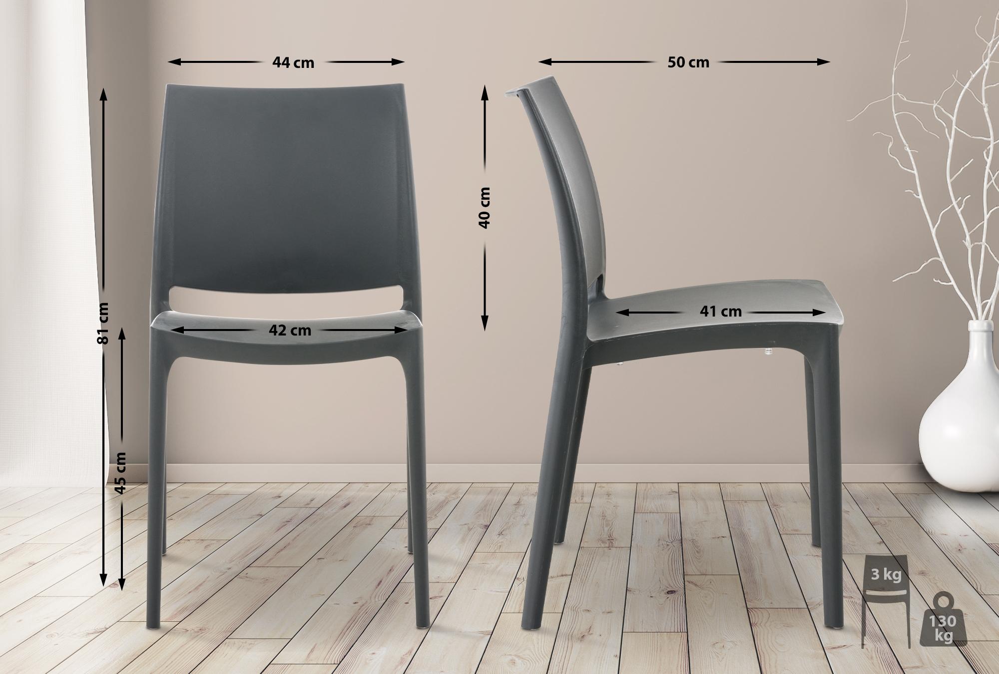 Sedia outdoor Maya impilabile