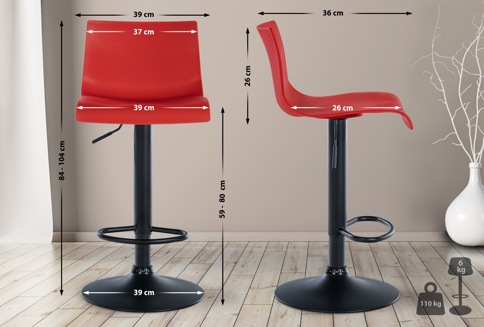 Set di 2 sgabelli Branford